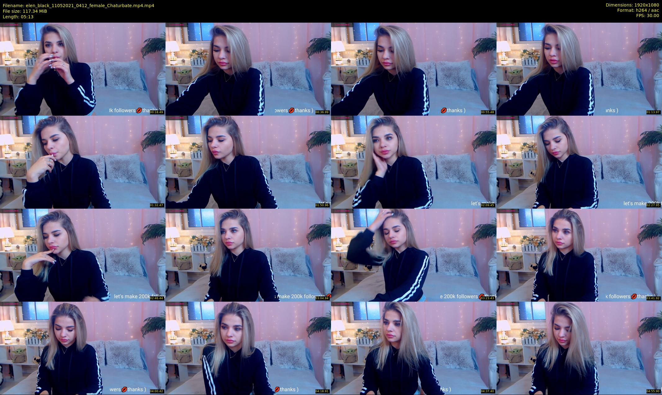 elen_black — 6 minute Chaturbate female cam show recording, 1080p, May 11, 2021