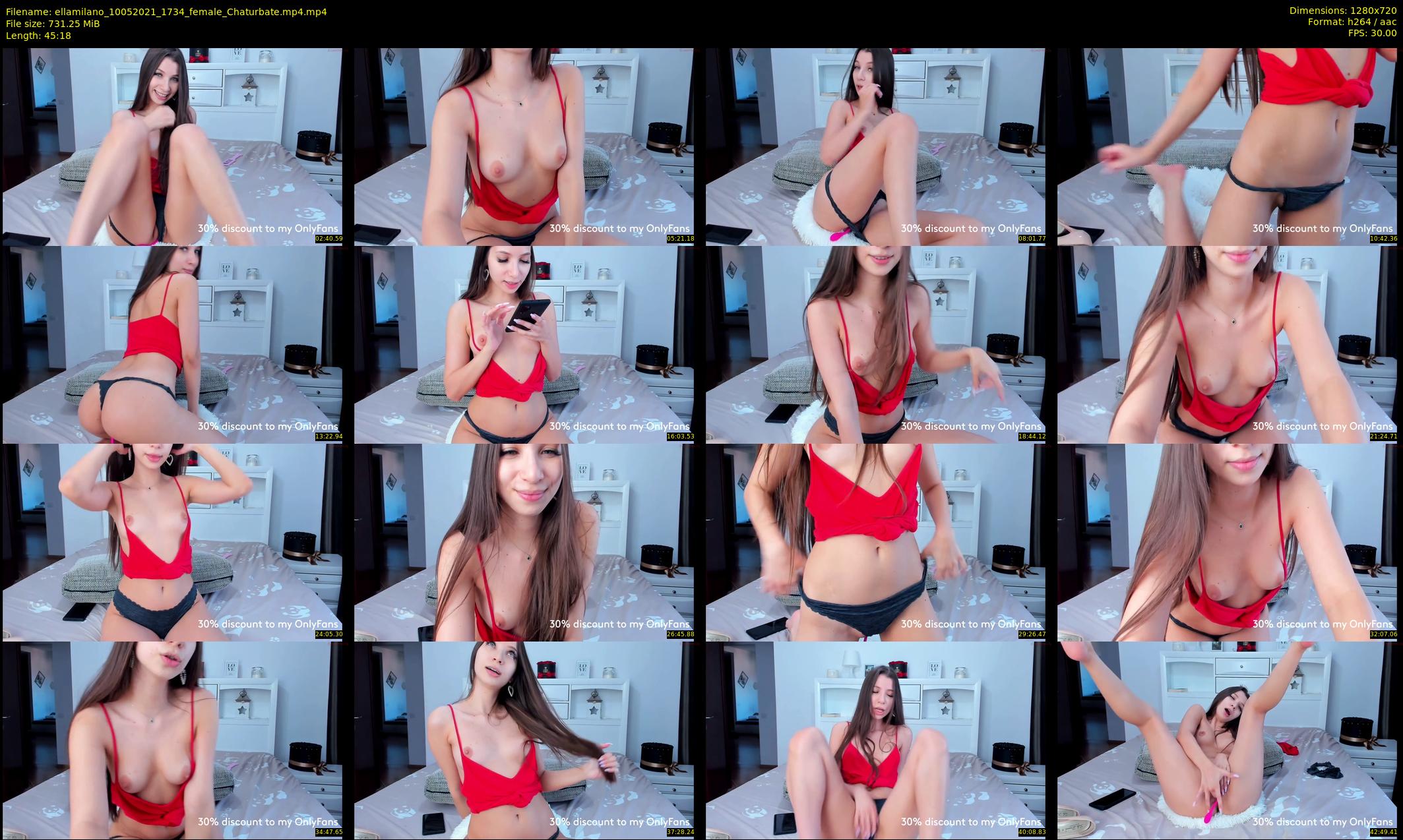ellamilano — 46 minute Chaturbate female cam show recording, 720p, May 10, 2021