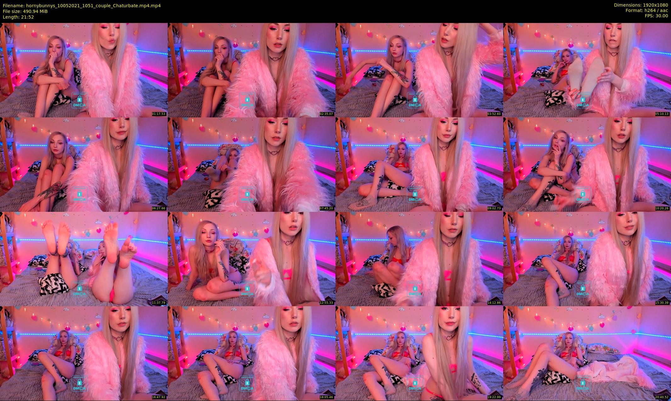 hornybunnys — 22 minute Chaturbate couple cam show recording, 1080p, May 10, 2021