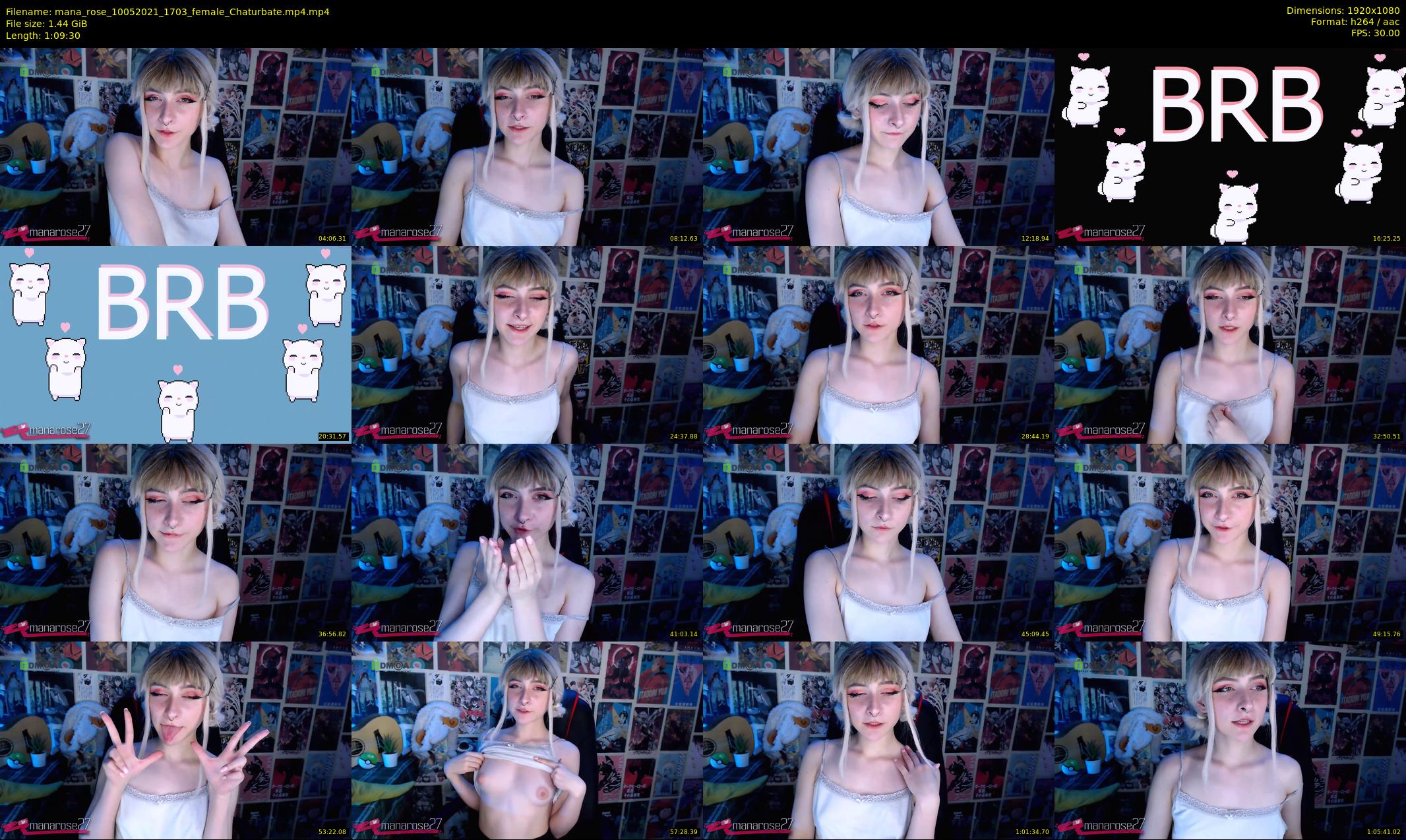 mana_rose — 70 minute Chaturbate female cam show recording, 1080p, May 10, 2021