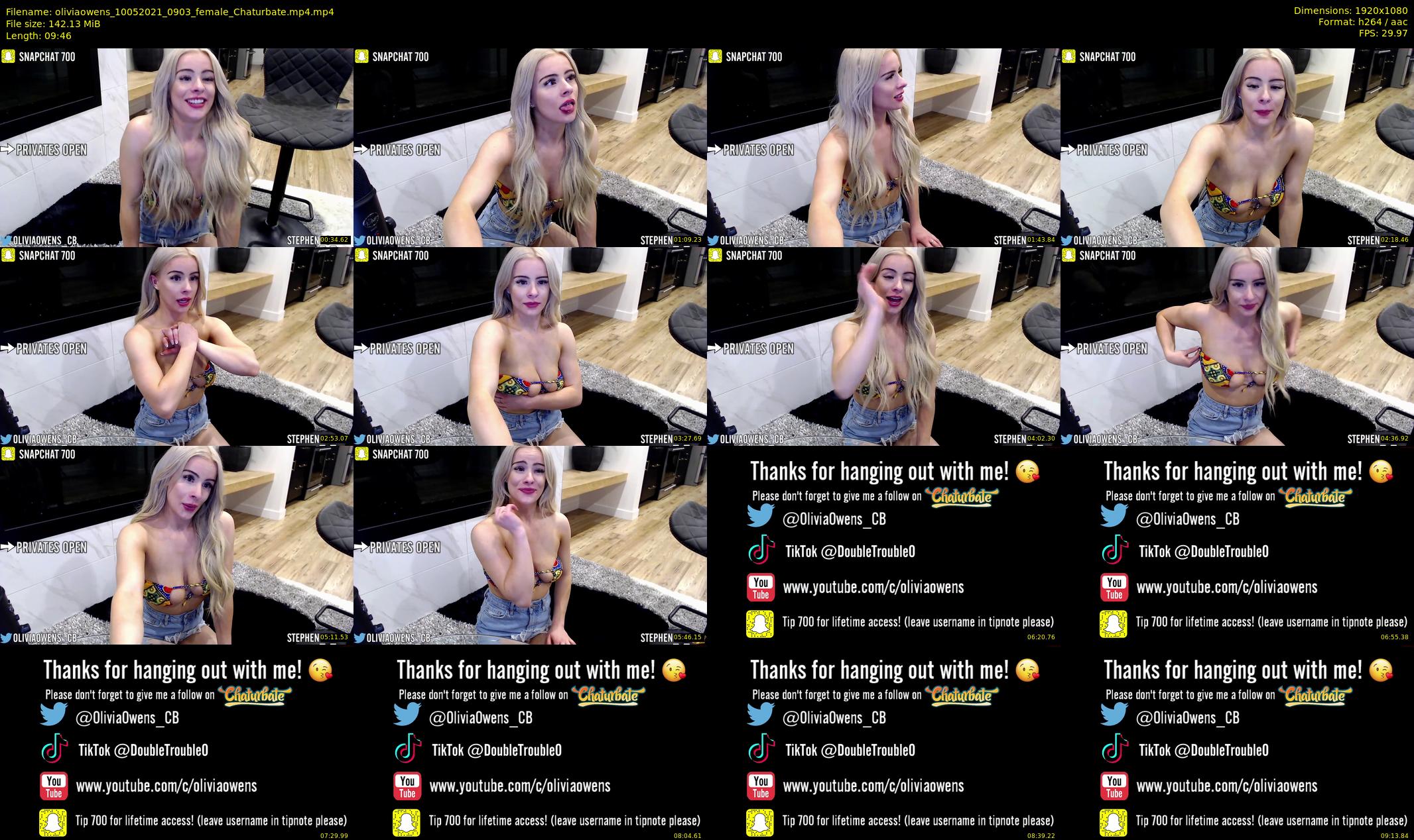 oliviaowens — 10 minute Chaturbate female cam show recording, 1080p, May 10, 2021