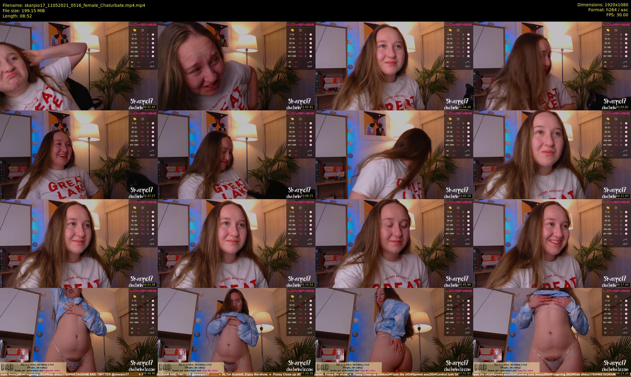 skarpio17 — 9 minute Chaturbate female cam show recording, 1080p, May 11, 2021