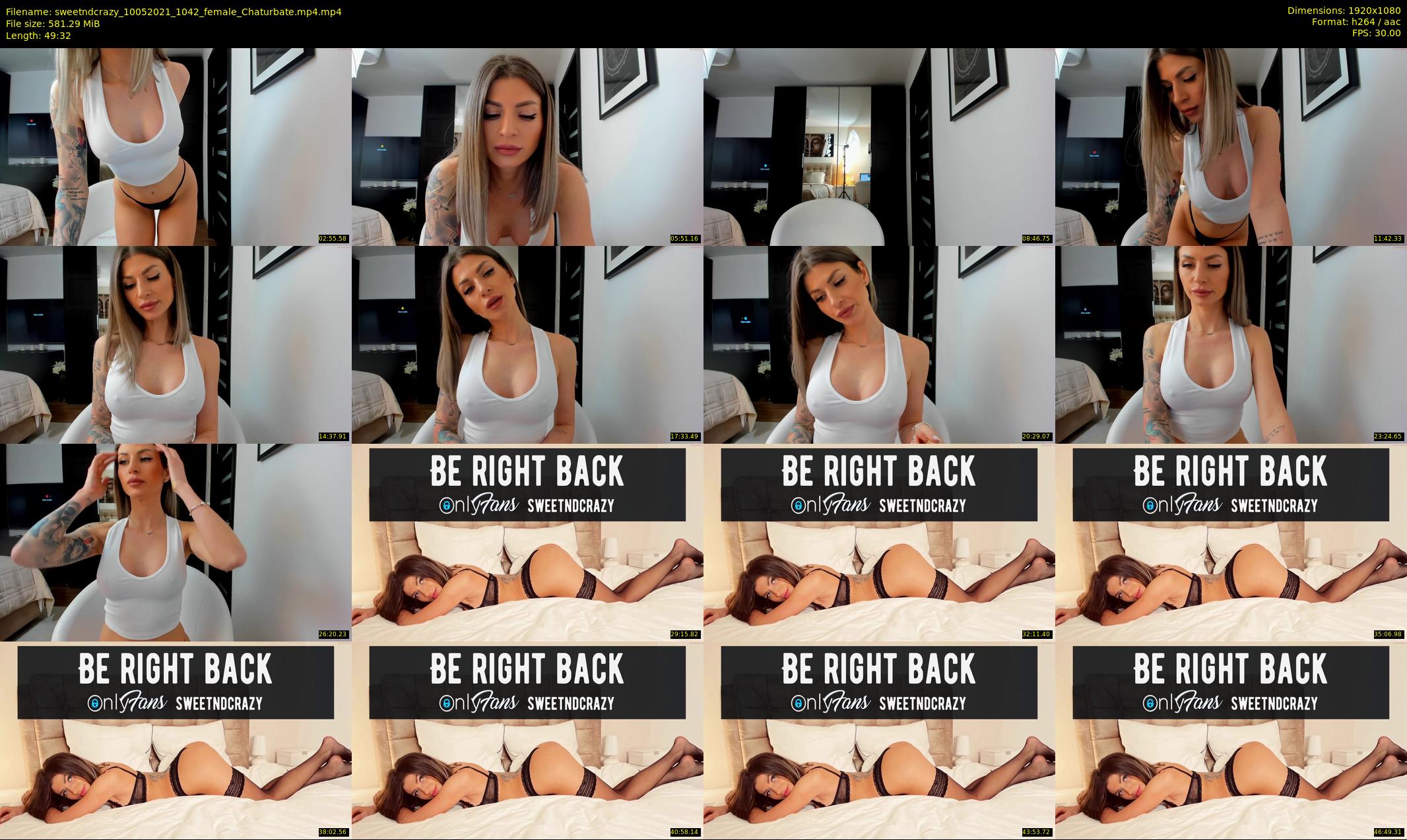 sweetndcrazy — 50 minute Chaturbate female cam show recording, 1080p, May 10, 2021