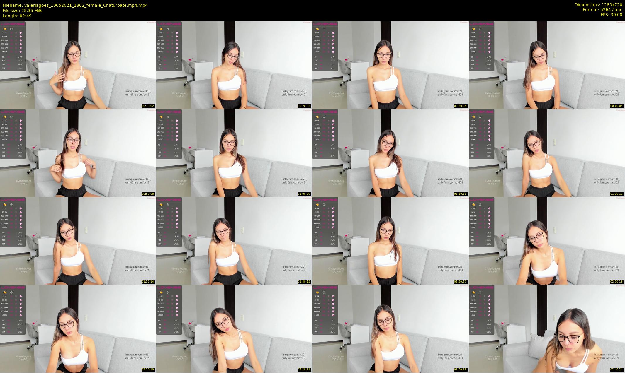 valeriagoes — 3 minute Chaturbate female cam show recording, 720p, May 10, 2021
