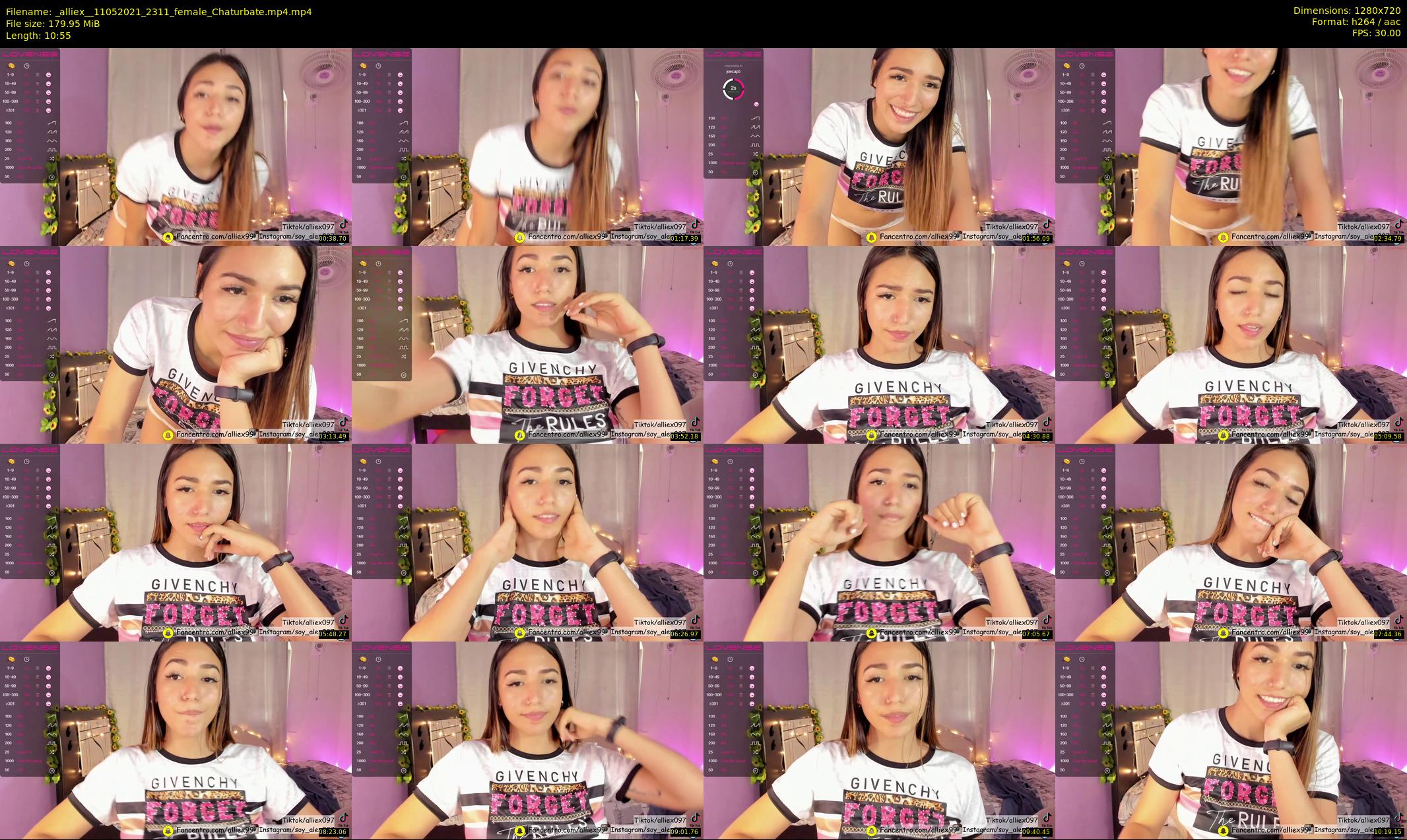 _alliex_ — 11 minute Chaturbate female cam show recording, 720p, May 11, 2021