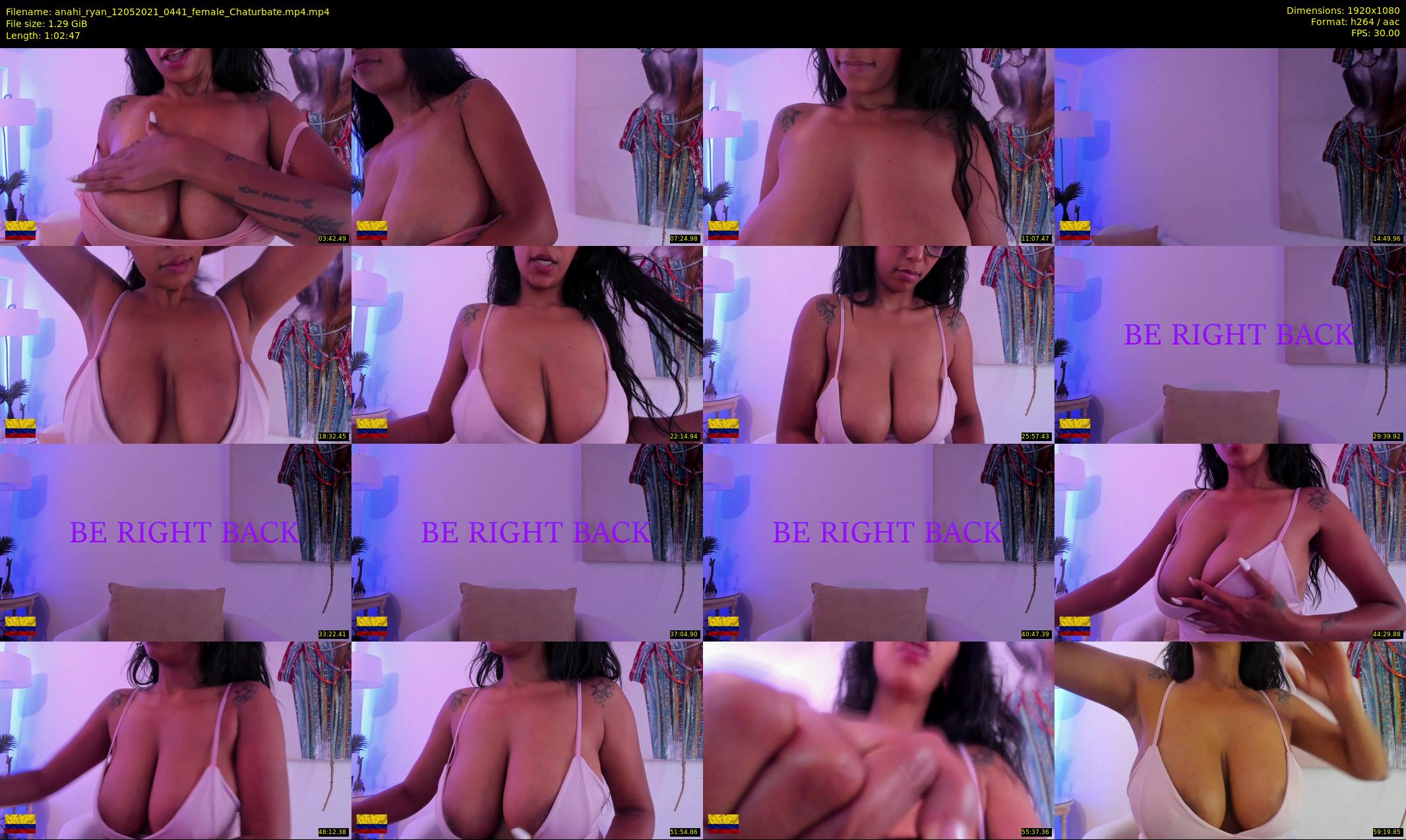 anahi_ryan — 63 minute Chaturbate female cam show recording, 1080p, May 12, 2021