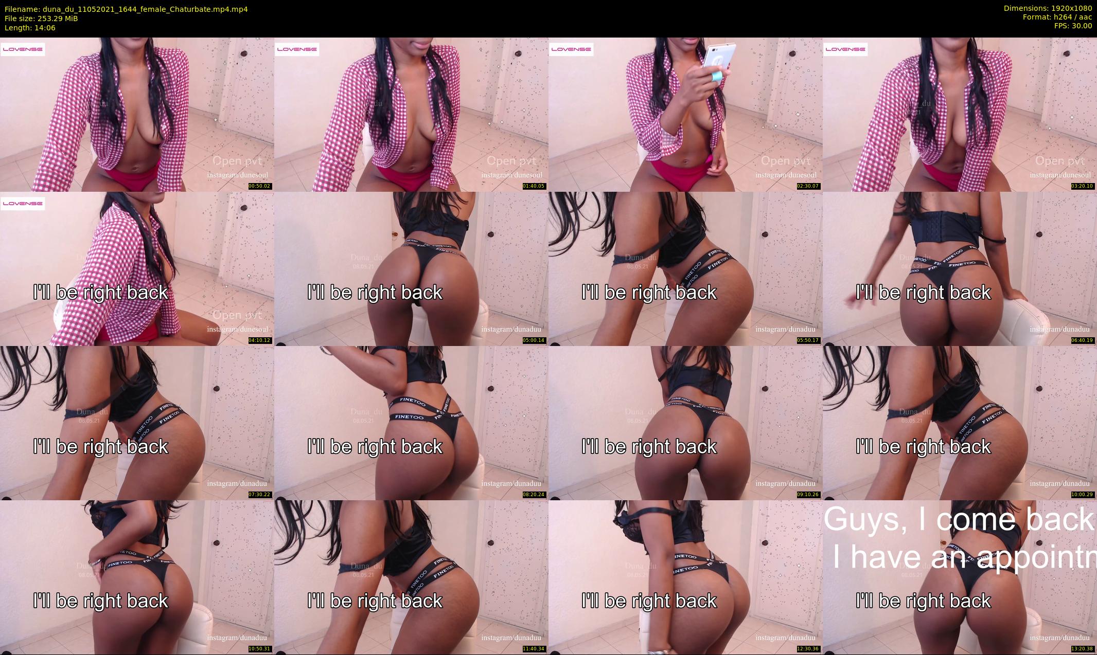 duna_du — 15 minute Chaturbate female cam show recording, 1080p, May 11, 2021