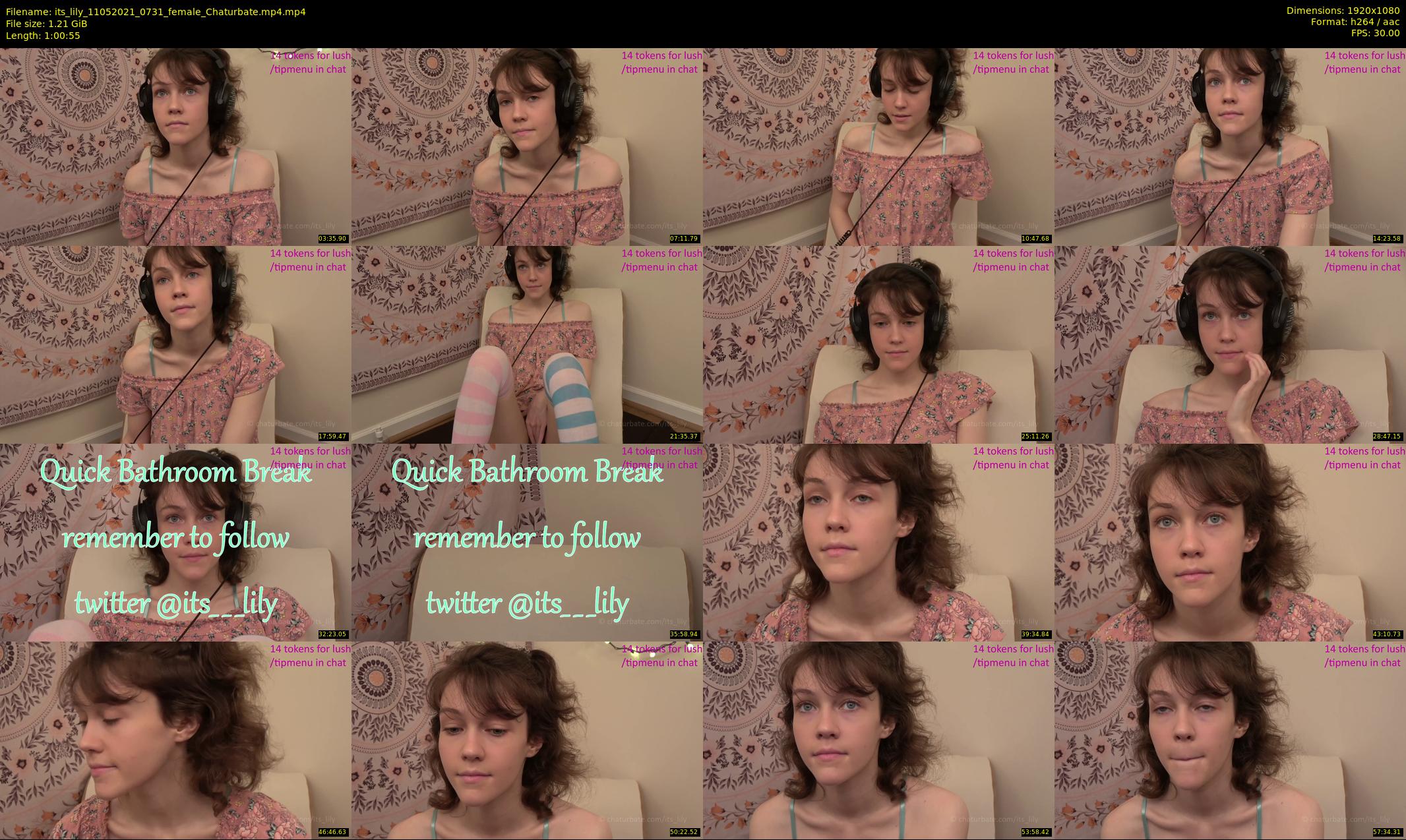 its_lily — 61 minute Chaturbate female cam show recording, 1080p, May 11, 2021