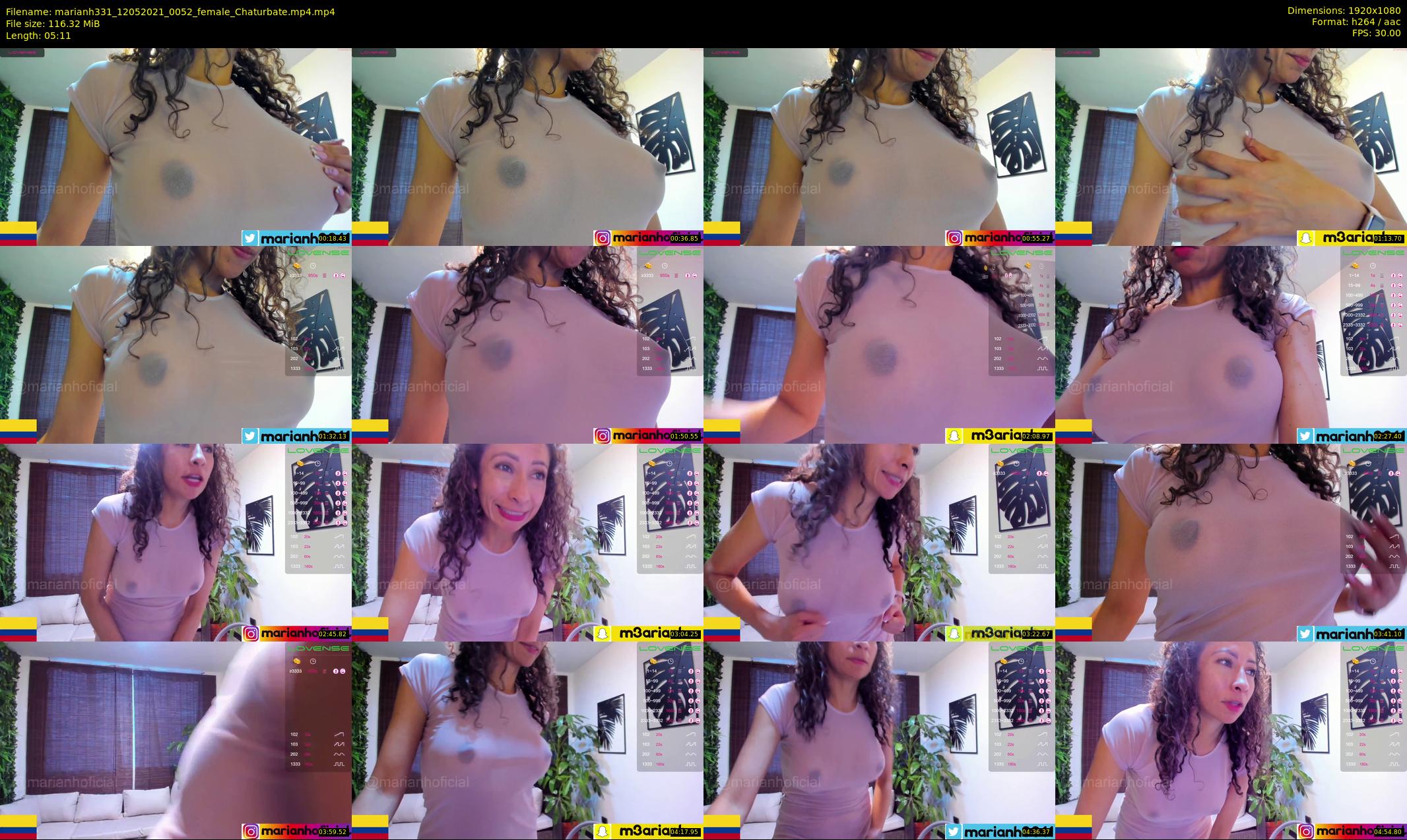 marianh331 — 6 minute Chaturbate female cam show recording, 1080p, May 12, 2021