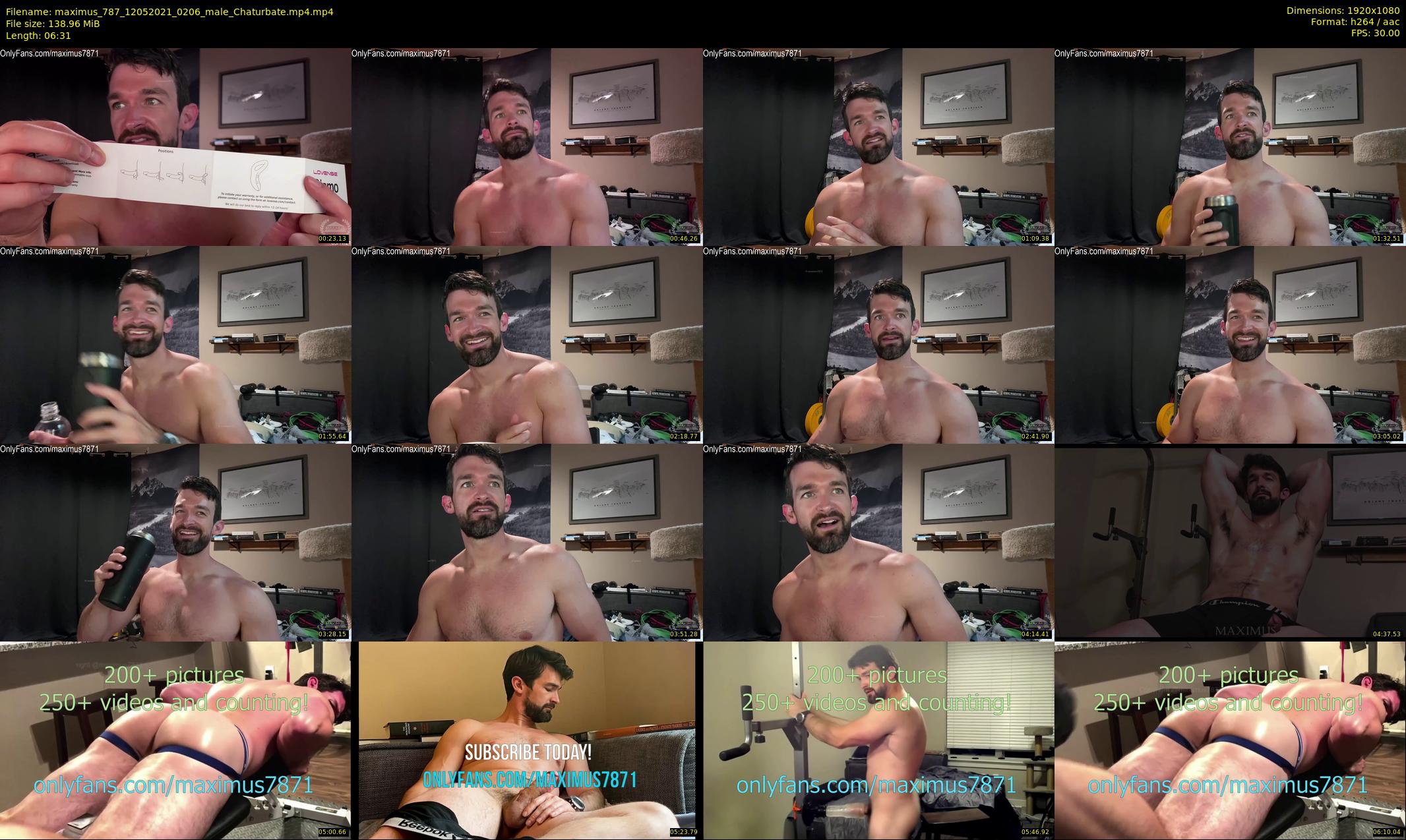 maximus_787 — 7 minute Chaturbate male cam show recording, 1080p, May 12, 2021