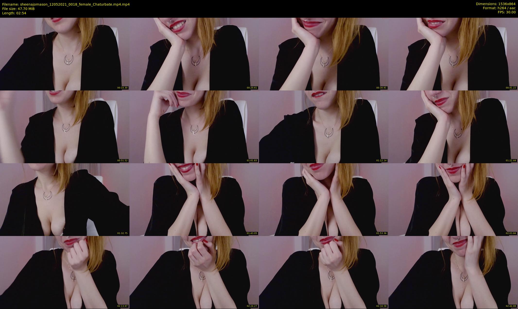 sheenajomason — 3 minute Chaturbate female cam show recording, 720p, May 12, 2021