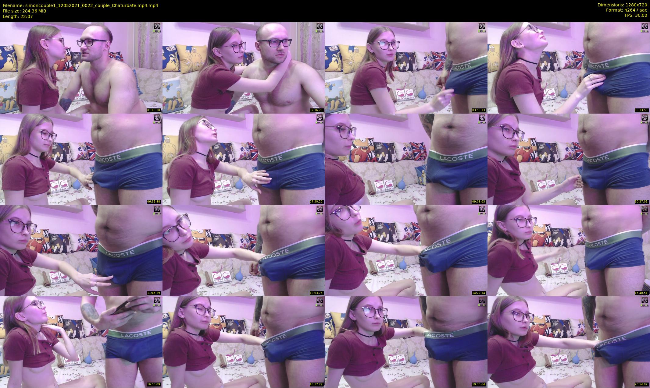 simoncouple1 — 23 minute Chaturbate couple cam show recording, 720p, May 12, 2021