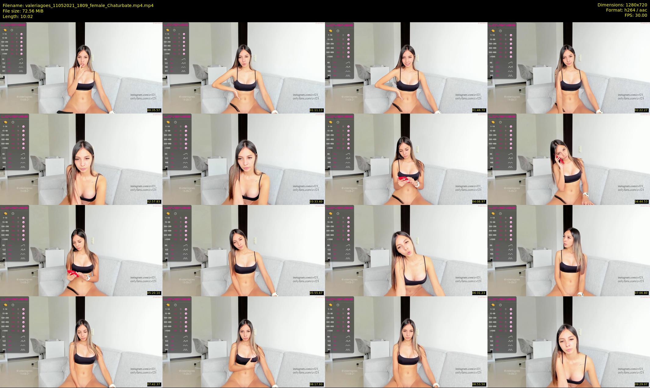 valeriagoes — 11 minute Chaturbate female cam show recording, 720p, May 11, 2021