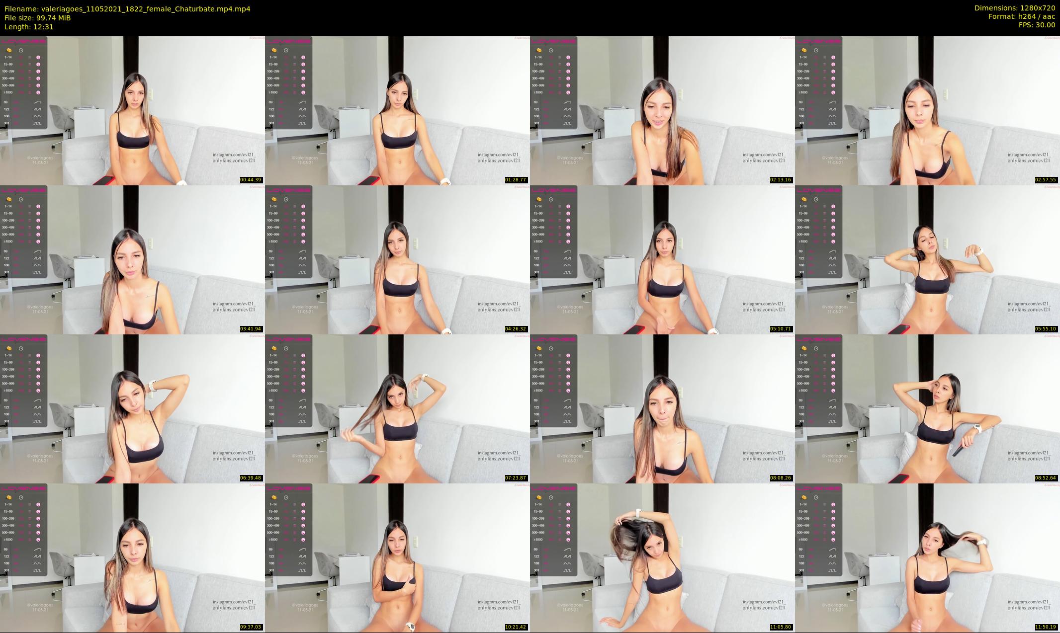 valeriagoes — 13 minute Chaturbate female cam show recording, 720p, May 11, 2021