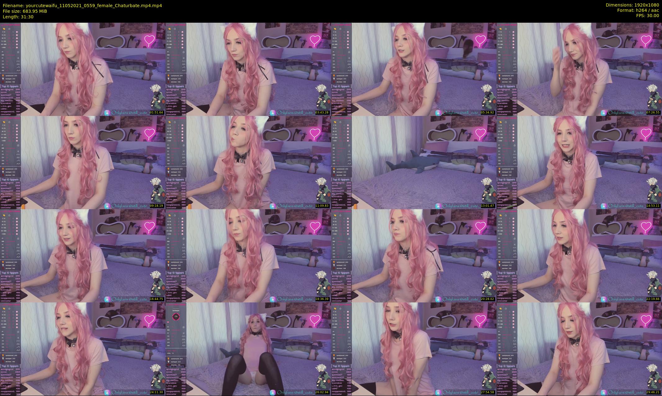 yourcutewaifu — 32 minute Chaturbate female cam show recording, 1080p, May 11, 2021
