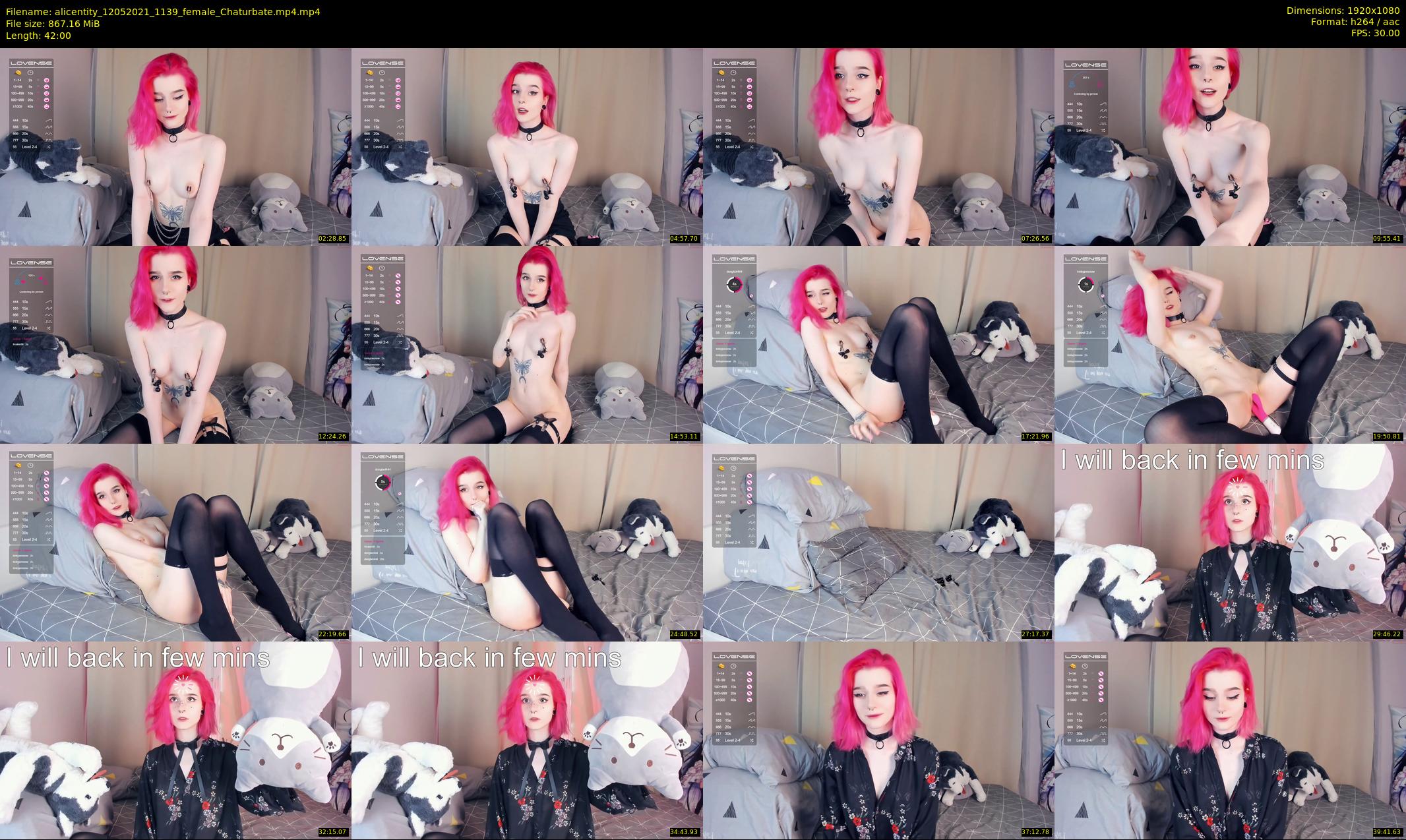 alicentity — 42 minute Chaturbate female cam show recording, 1080p, May 12, 2021