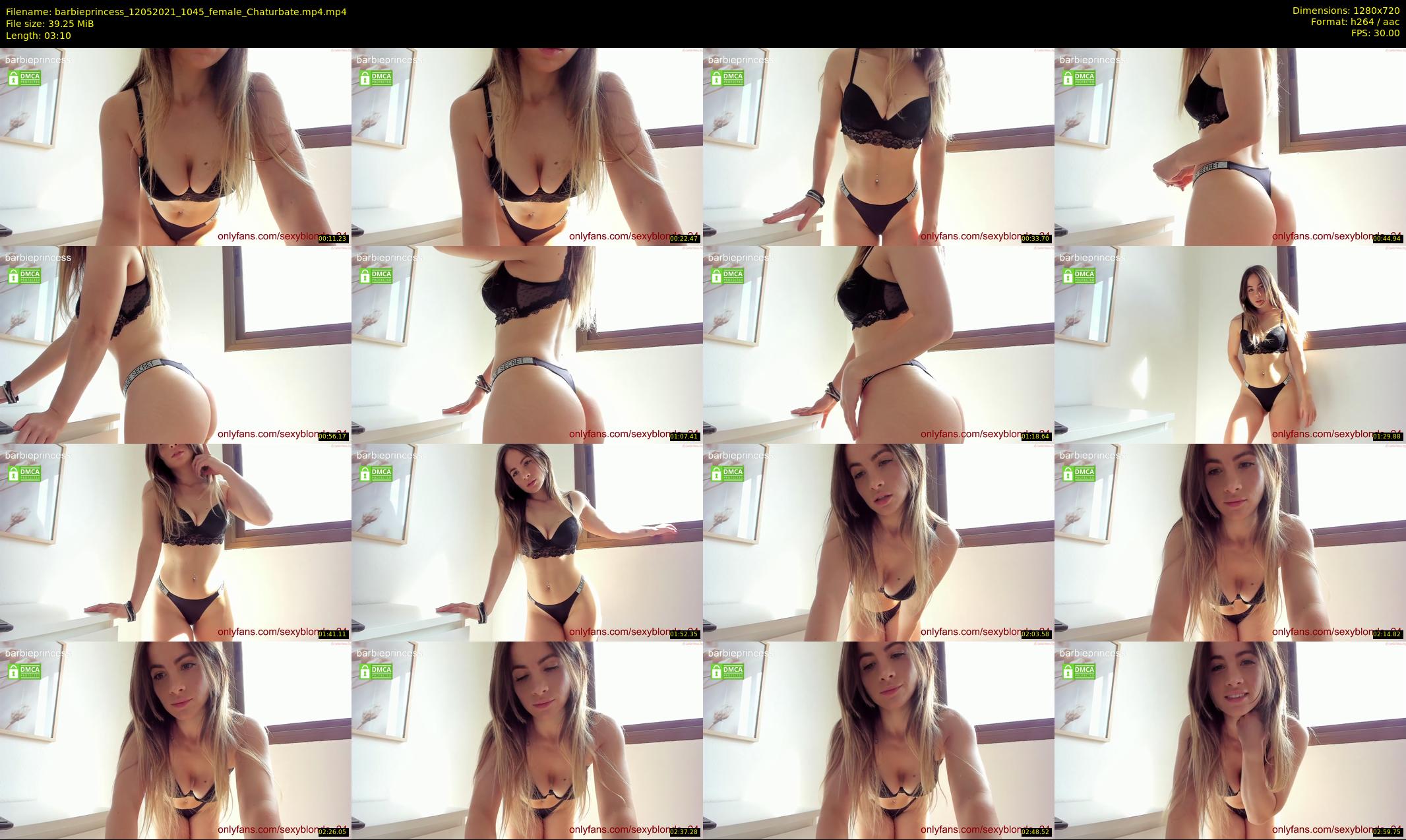 barbieprincess — 4 minute Chaturbate female cam show recording, 720p, May 12, 2021