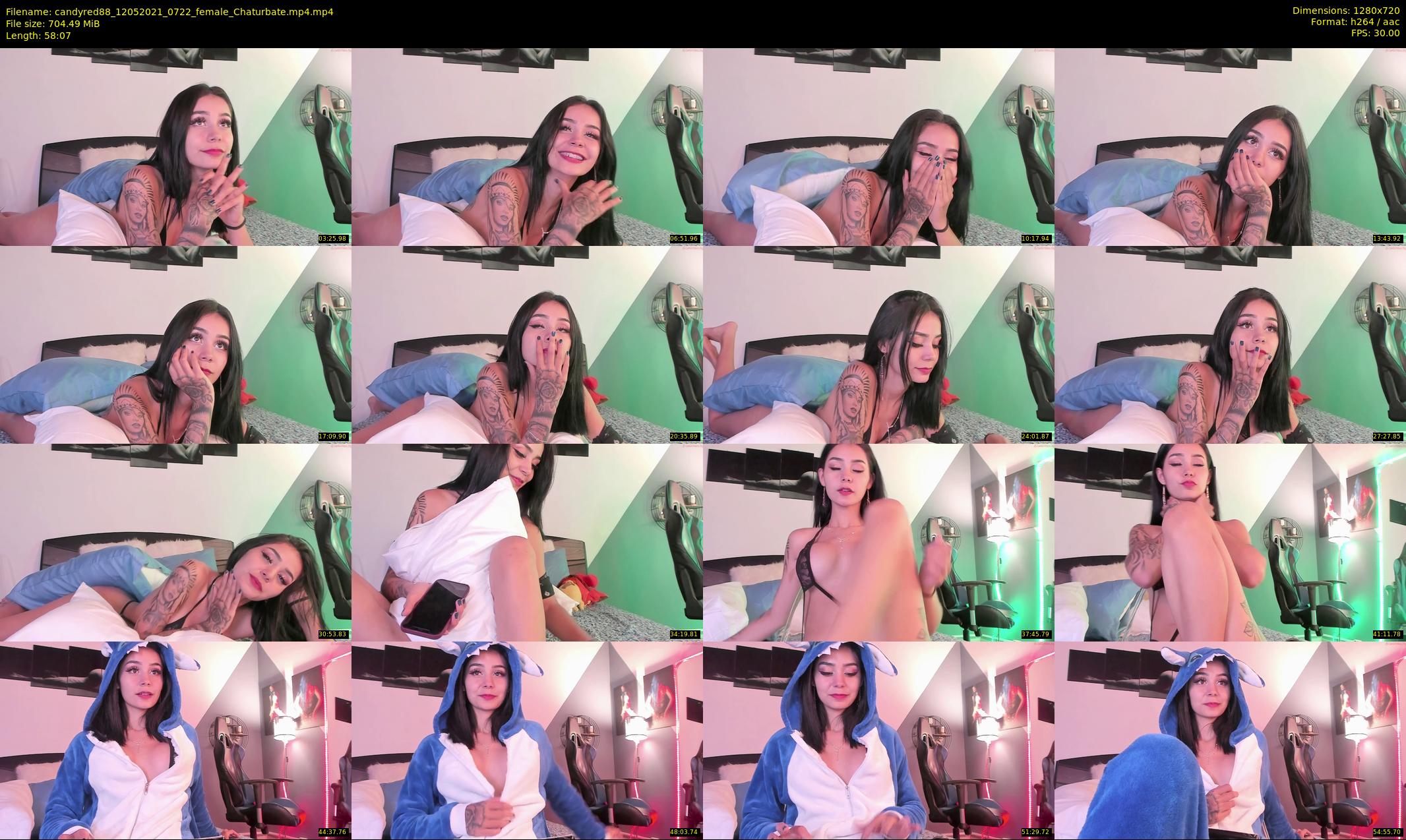 candyred88 — 59 minute Chaturbate female cam show recording, 720p, May 12, 2021