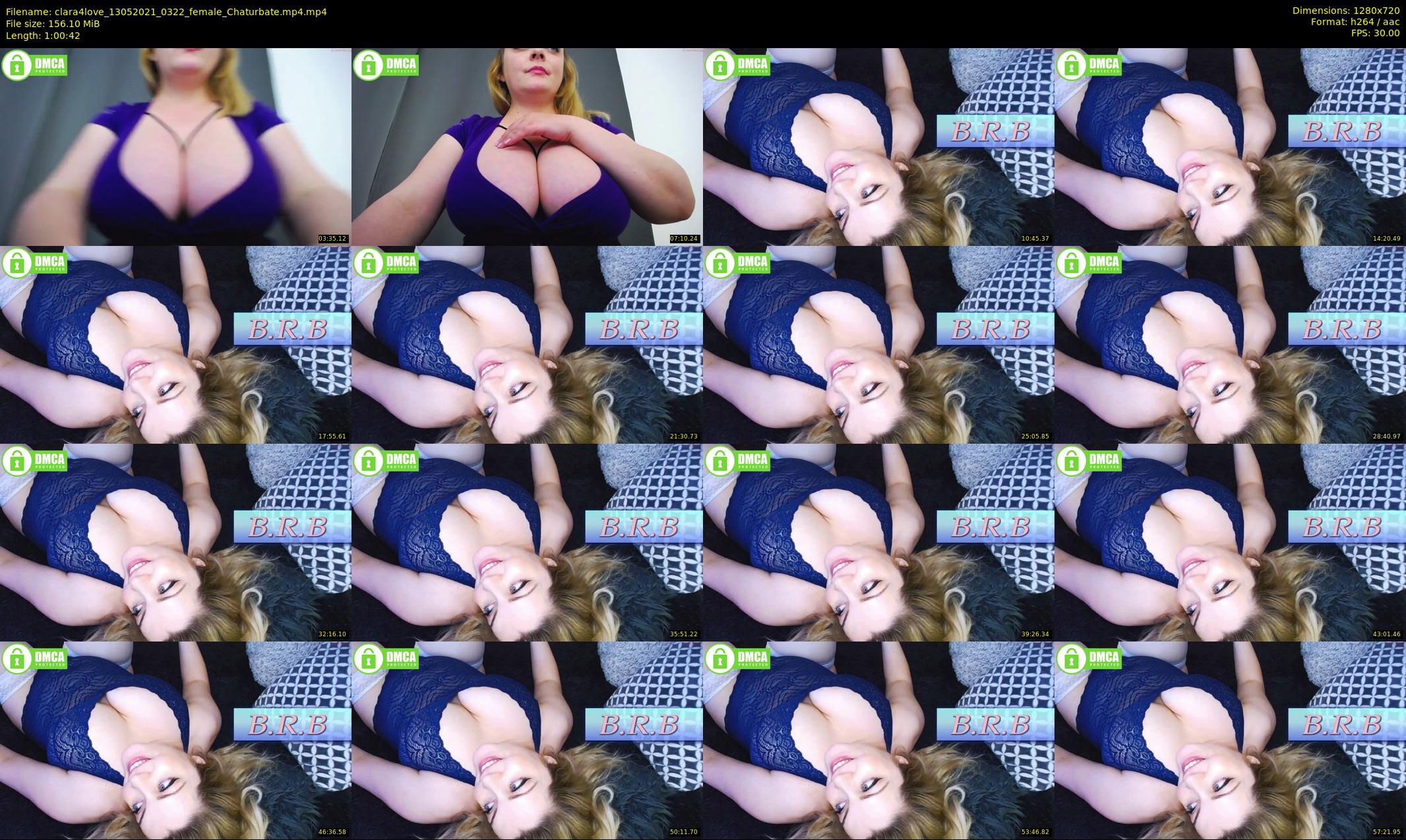 clara4love — 61 minute Chaturbate female cam show recording, 720p, May 13, 2021