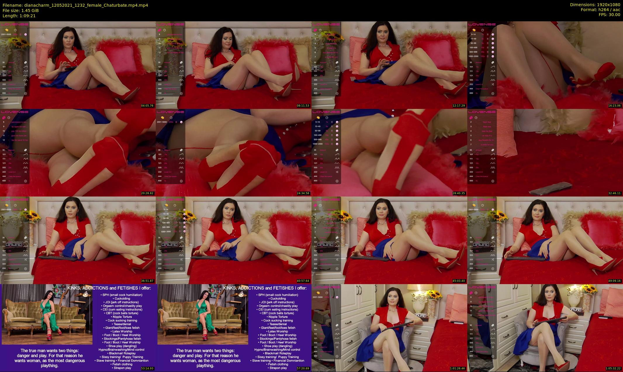 dianacharm — 70 minute Chaturbate female cam show recording, 1080p, May 12, 2021