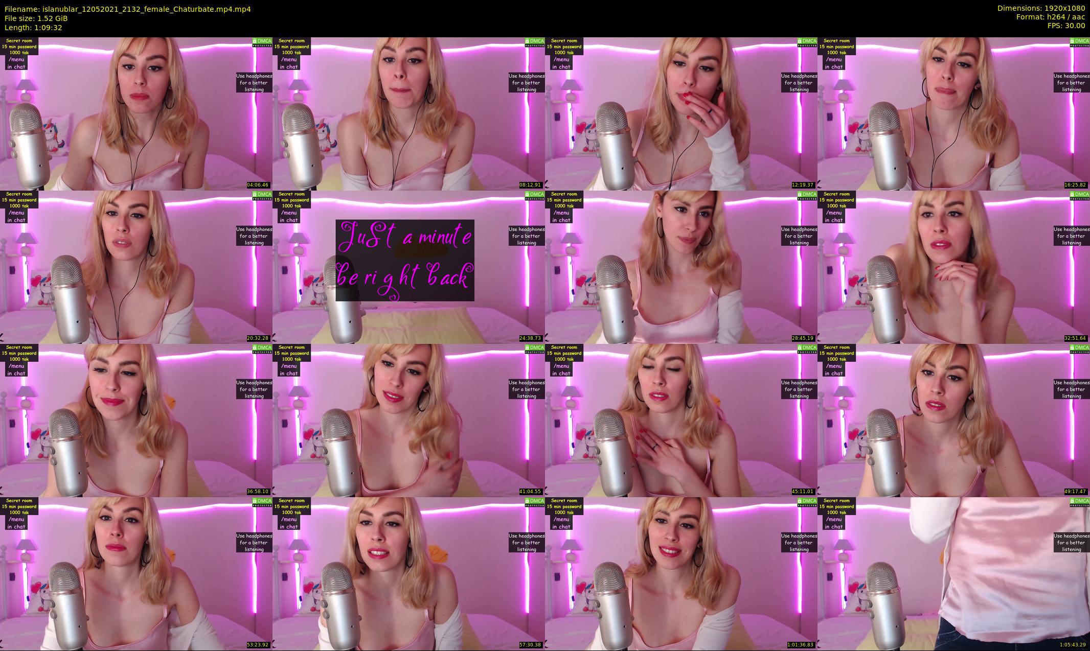 islanublar — 70 minute Chaturbate female cam show recording, 1080p, May 12, 2021