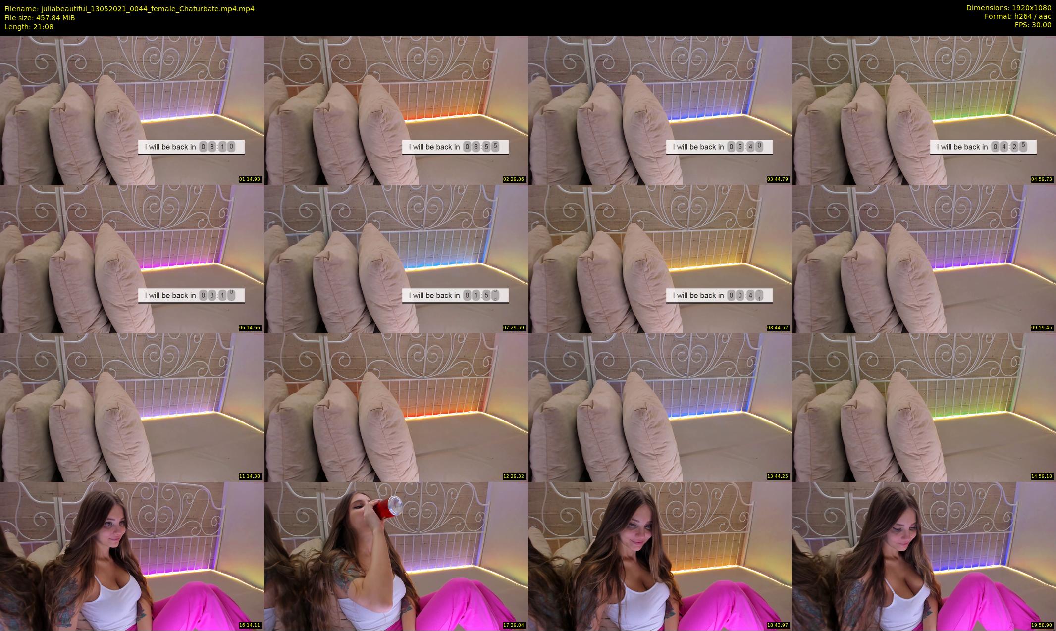 juliabeautiful — 22 minute Chaturbate female cam show recording, 1080p, May 13, 2021