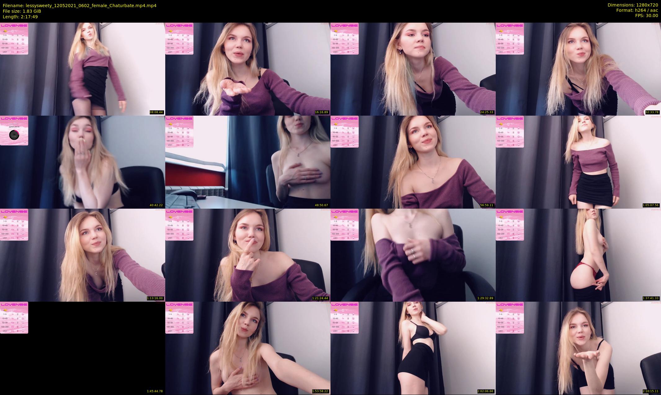 lessysweety — 138 minute Chaturbate female cam show recording, 720p, May 12, 2021