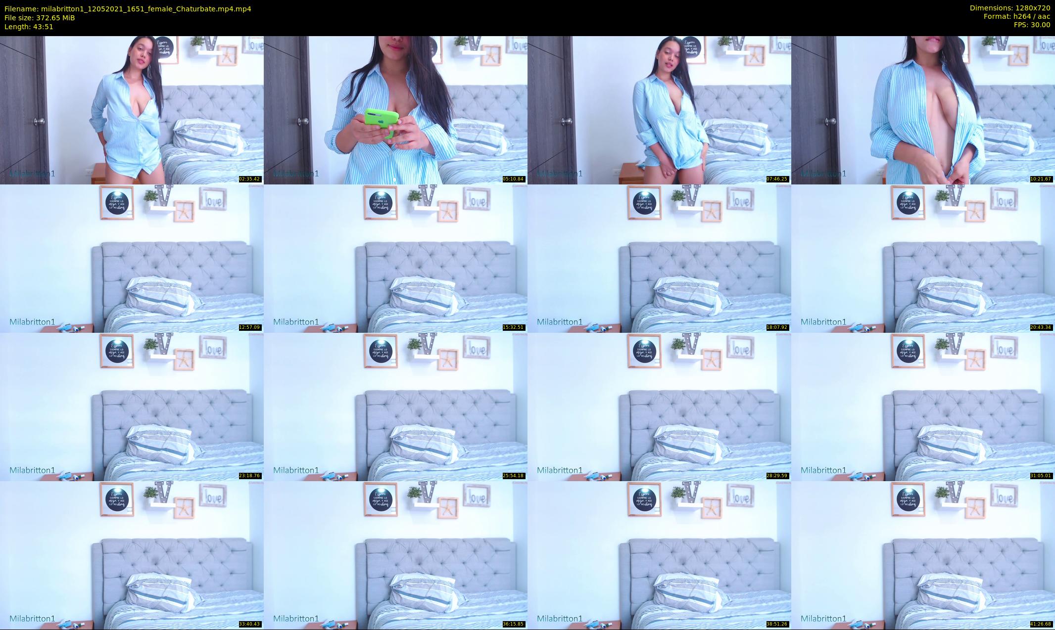 milabritton1 — 44 minute Chaturbate female cam show recording, 720p, May 12, 2021