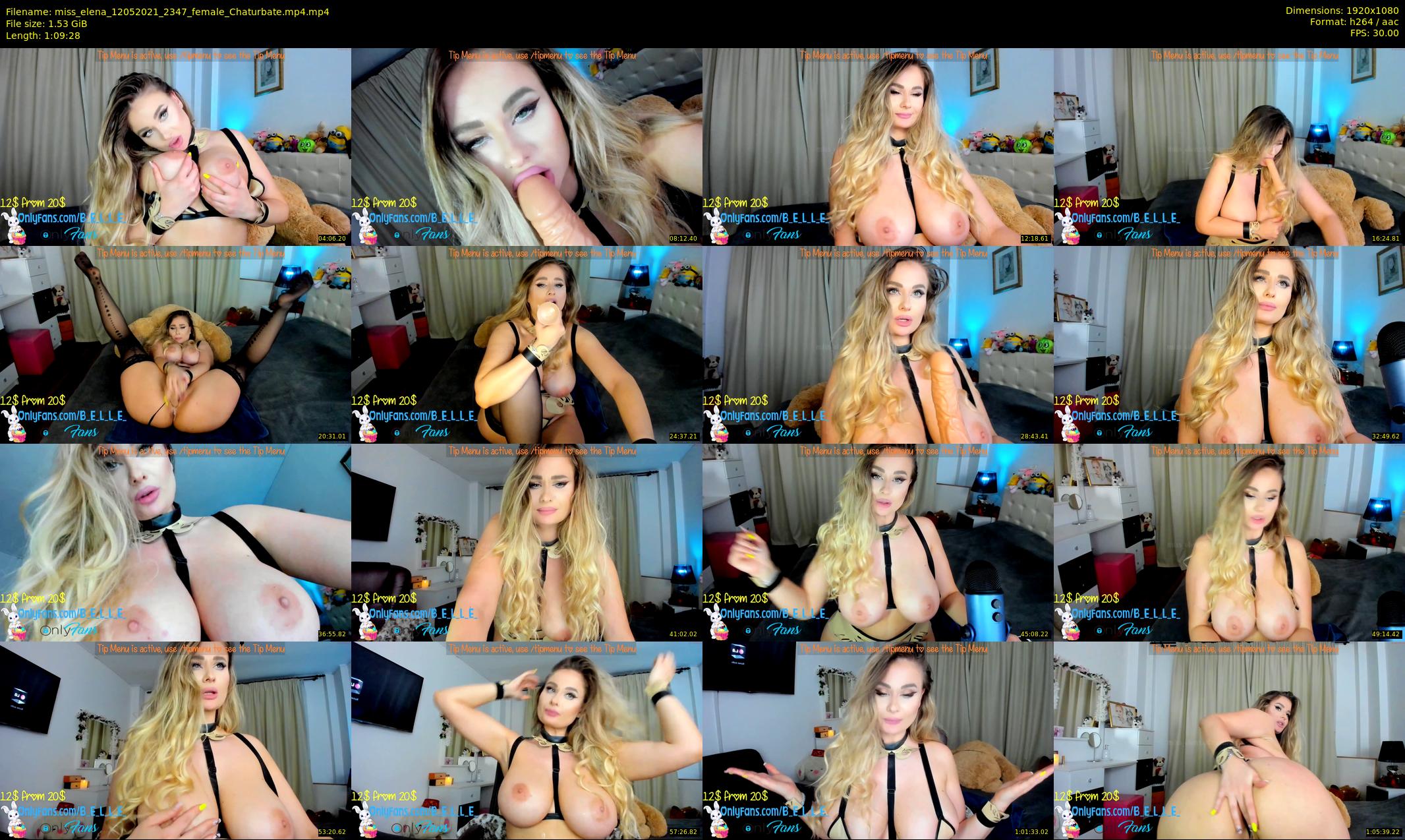 miss_elena — 70 minute Chaturbate female cam show recording, 1080p, May 12, 2021