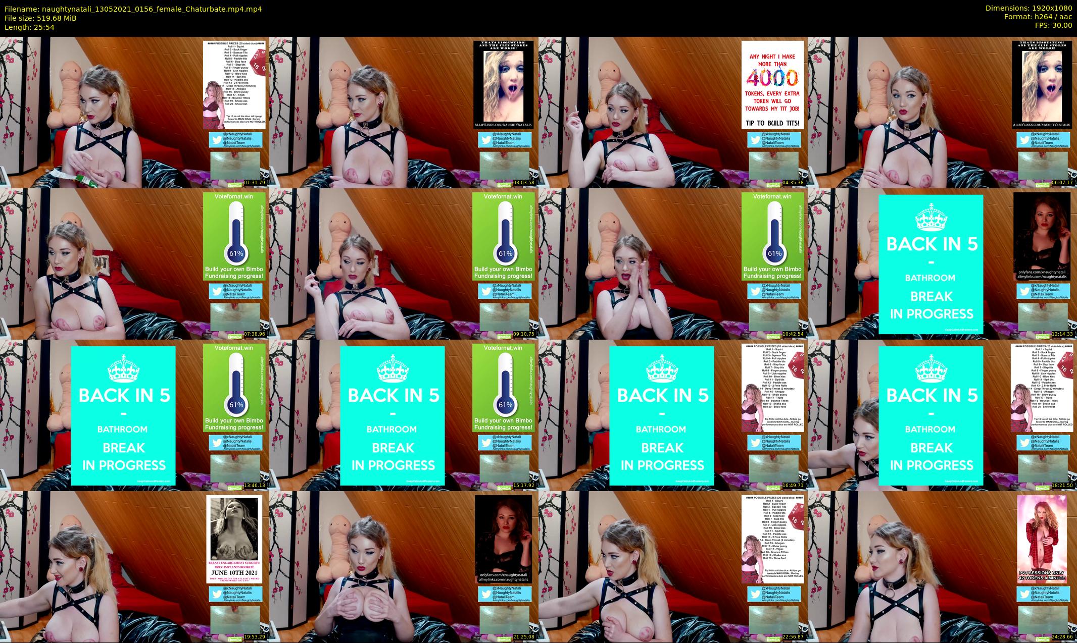 naughtynatali — 26 minute Chaturbate female cam show recording, 1080p, May 13, 2021