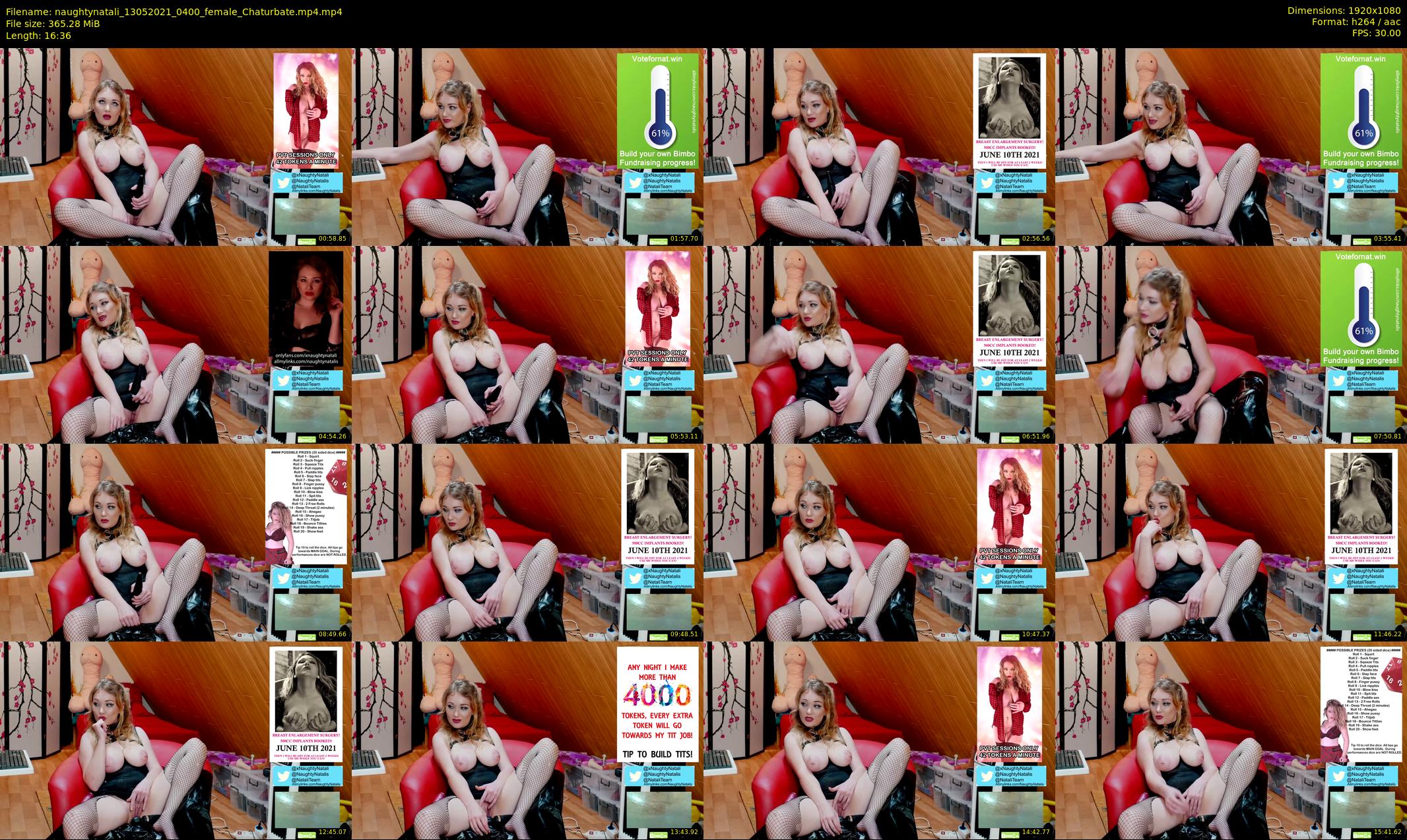 naughtynatali — 17 minute Chaturbate female cam show recording, 1080p, May 13, 2021