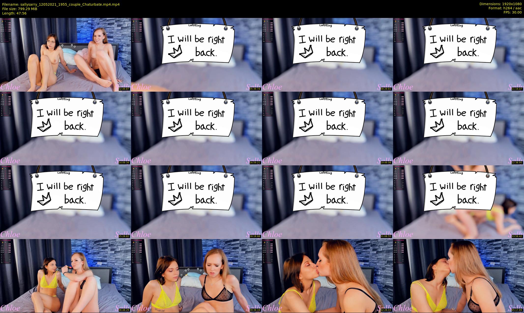 sallysarry — 48 minute Chaturbate couple cam show recording, 1080p, May 12, 2021