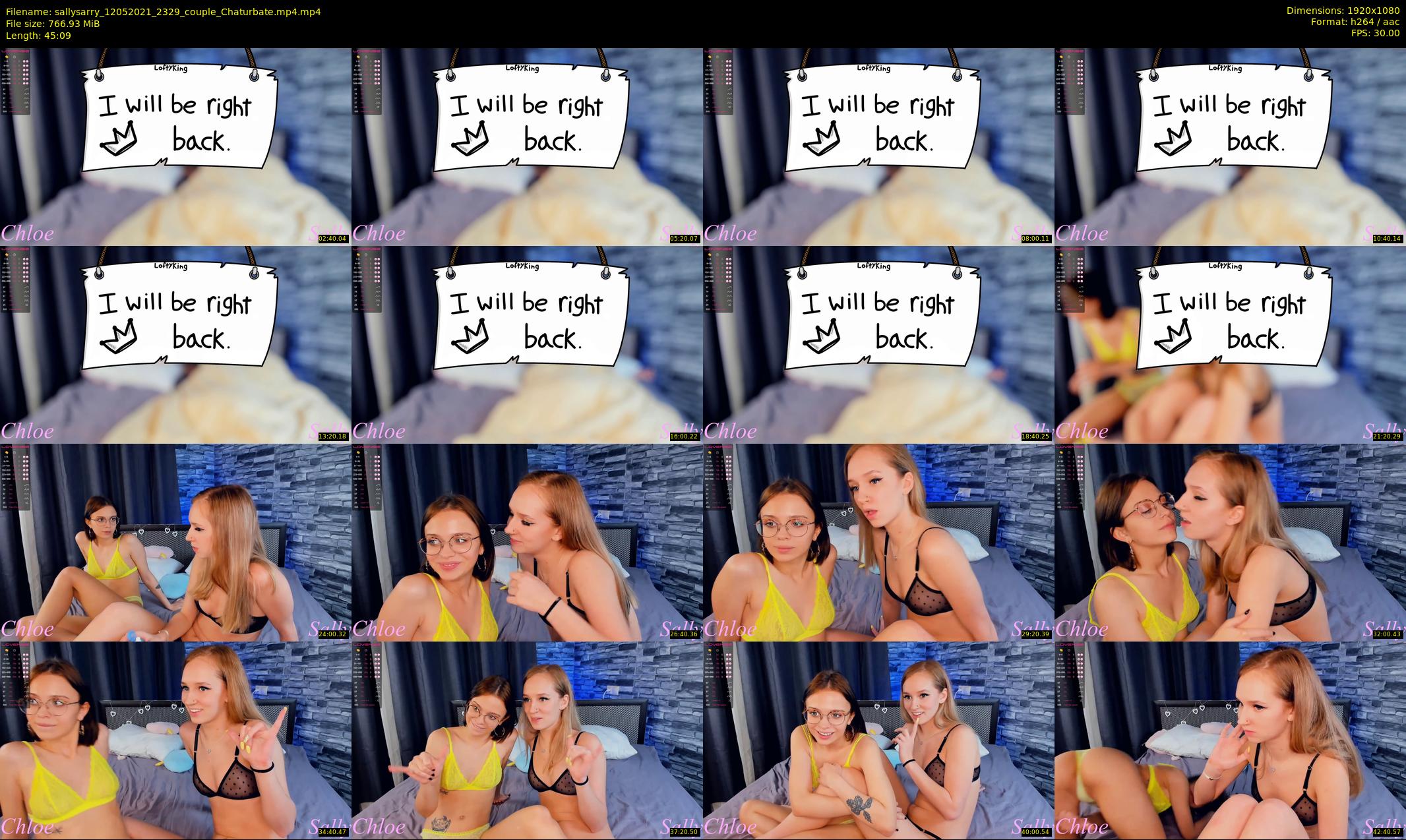 sallysarry — 46 minute Chaturbate couple cam show recording, 1080p, May 12, 2021