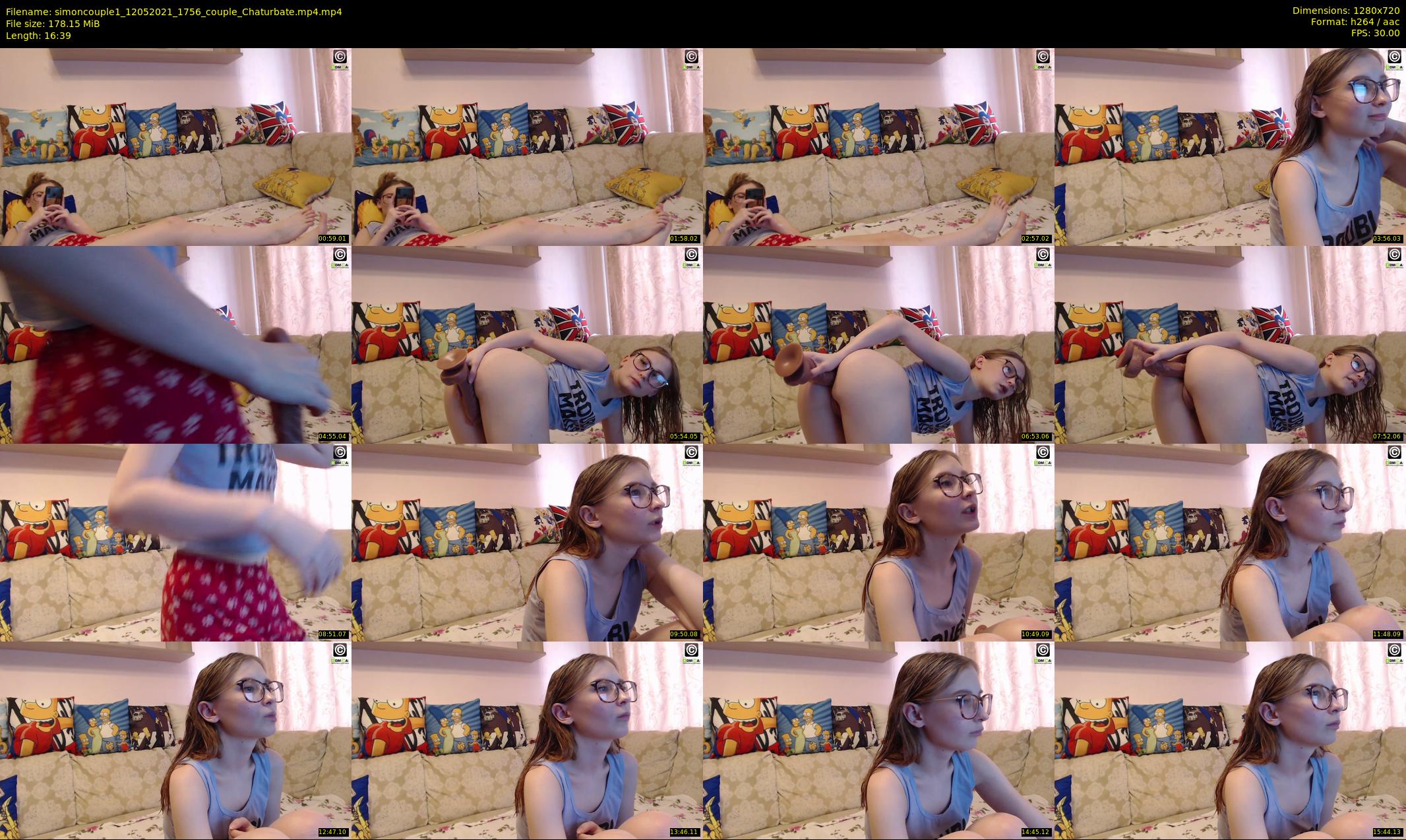 simoncouple1 — 17 minute Chaturbate couple cam show recording, 720p, May 12, 2021