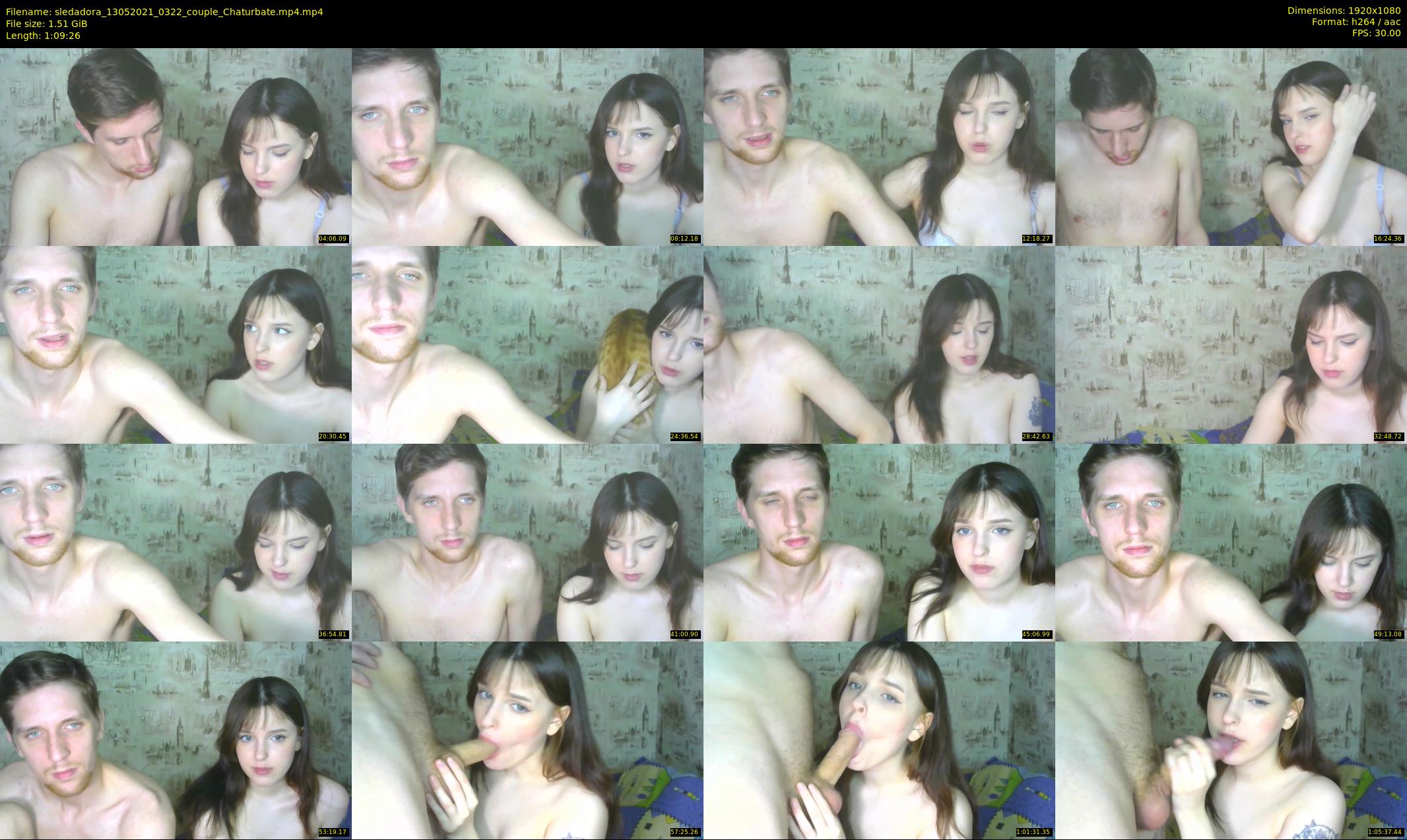 sledadora — 70 minute Chaturbate couple cam show recording, 1080p, May 13, 2021