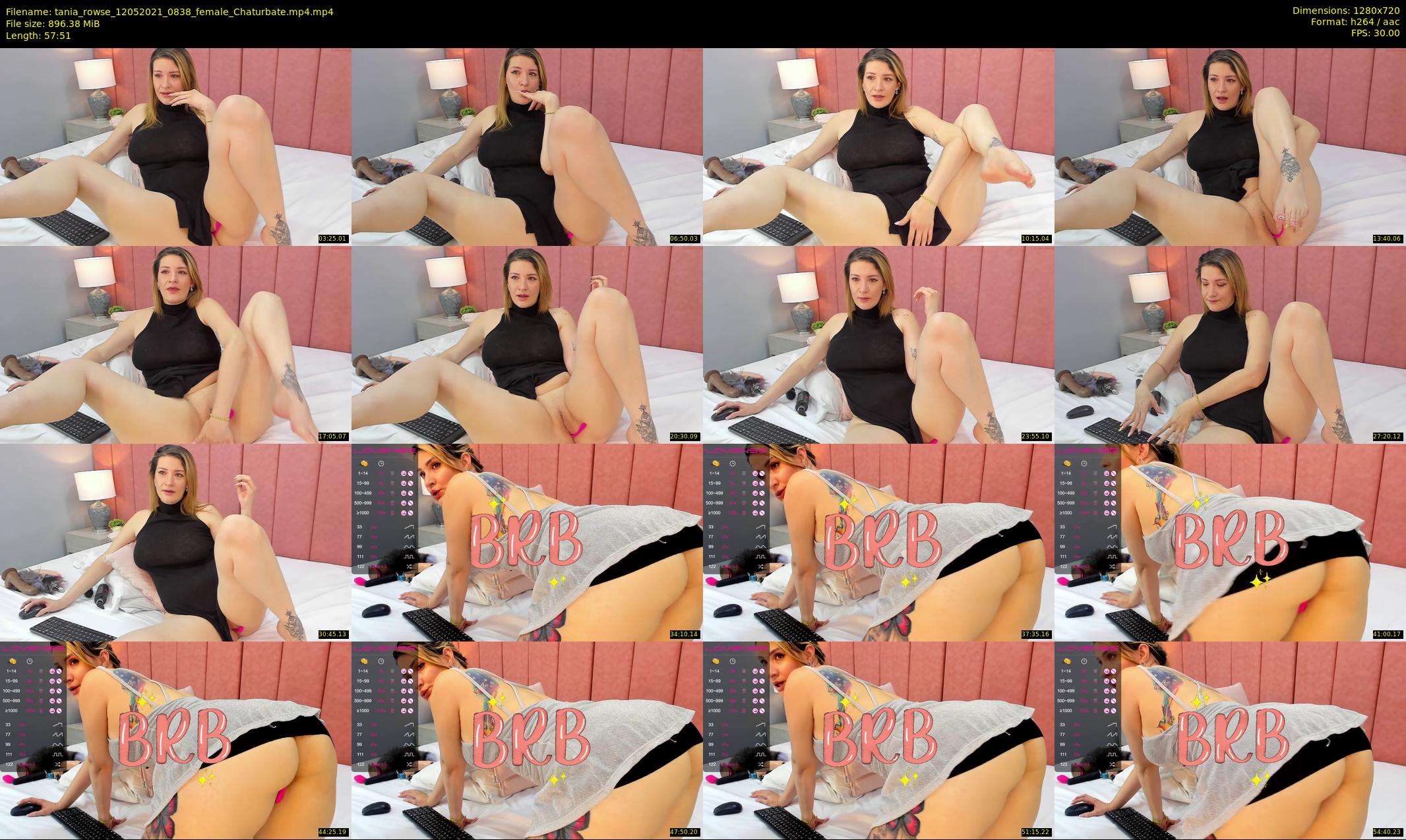 tania_rowse — 58 minute Chaturbate female cam show recording, 720p, May 12, 2021