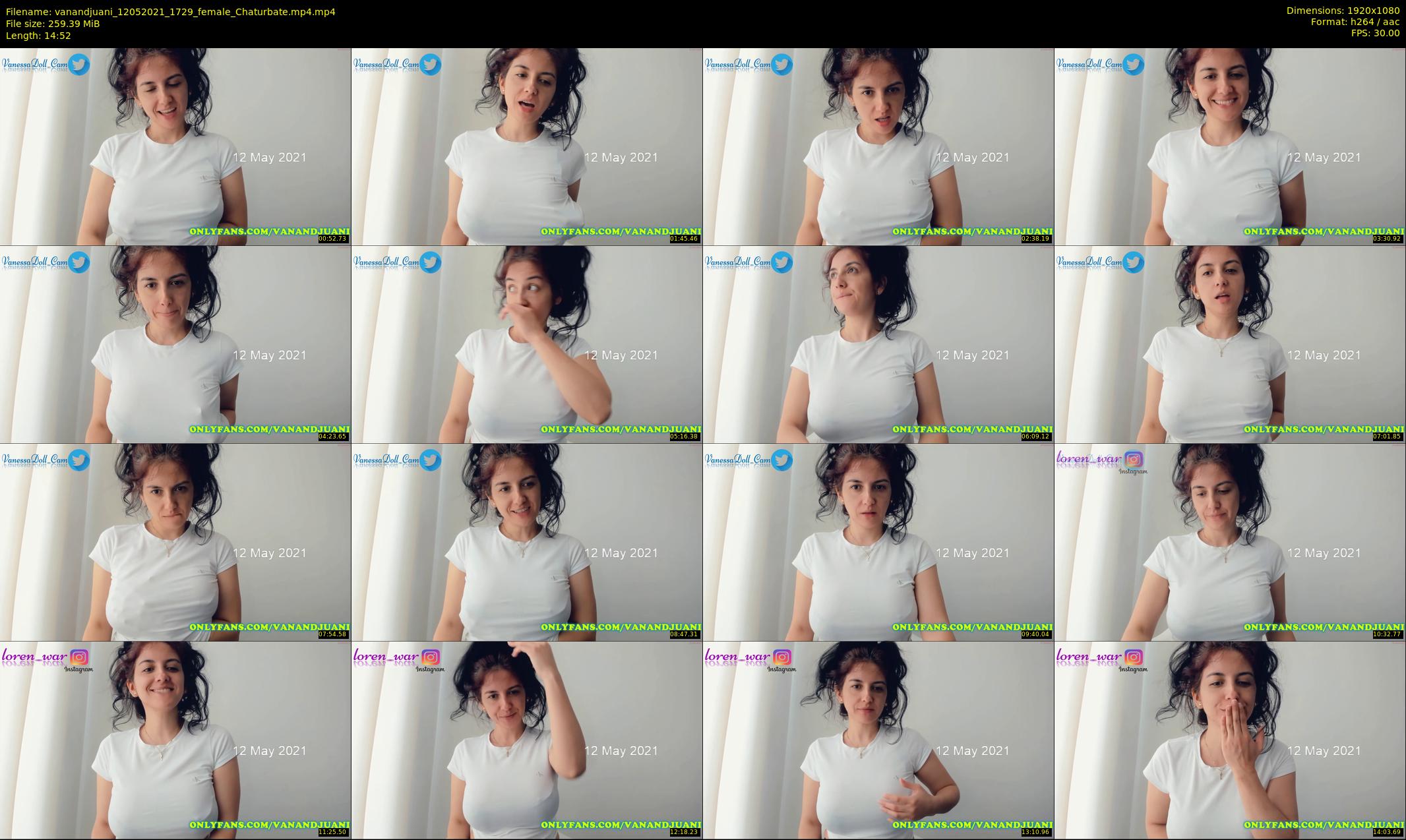 vanandjuani — 15 minute Chaturbate female cam show recording, 1080p, May 12, 2021