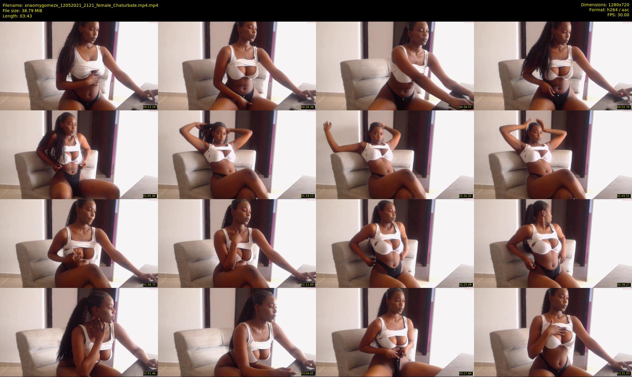 xnaomygomezx — 4 minute Chaturbate female cam show recording, 720p, May 12, 2021