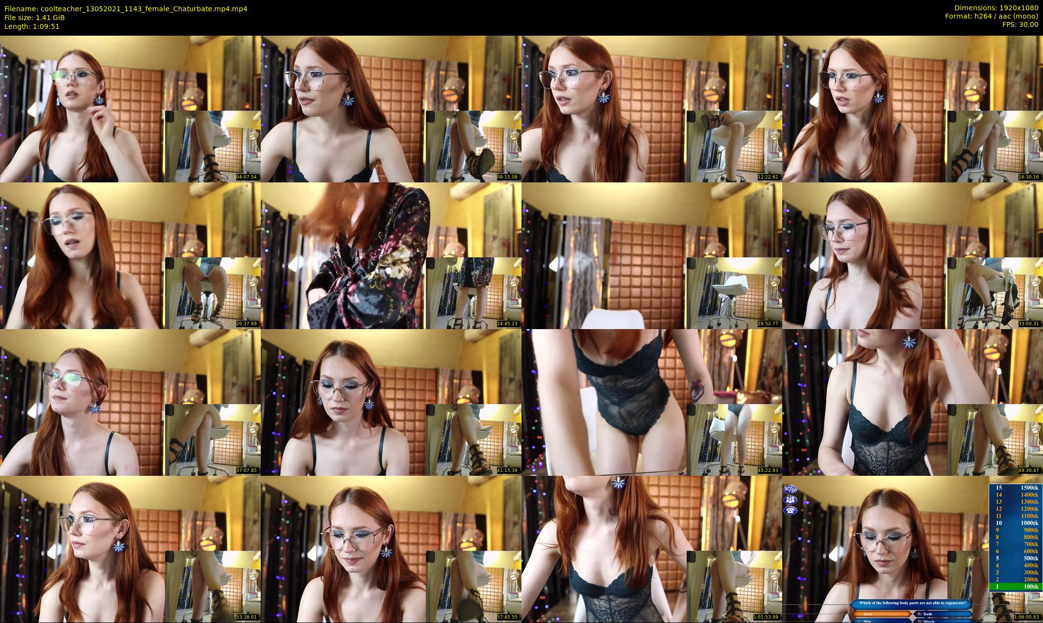 coolteacher — 70 minute Chaturbate female cam show recording, 1080p, May 13, 2021