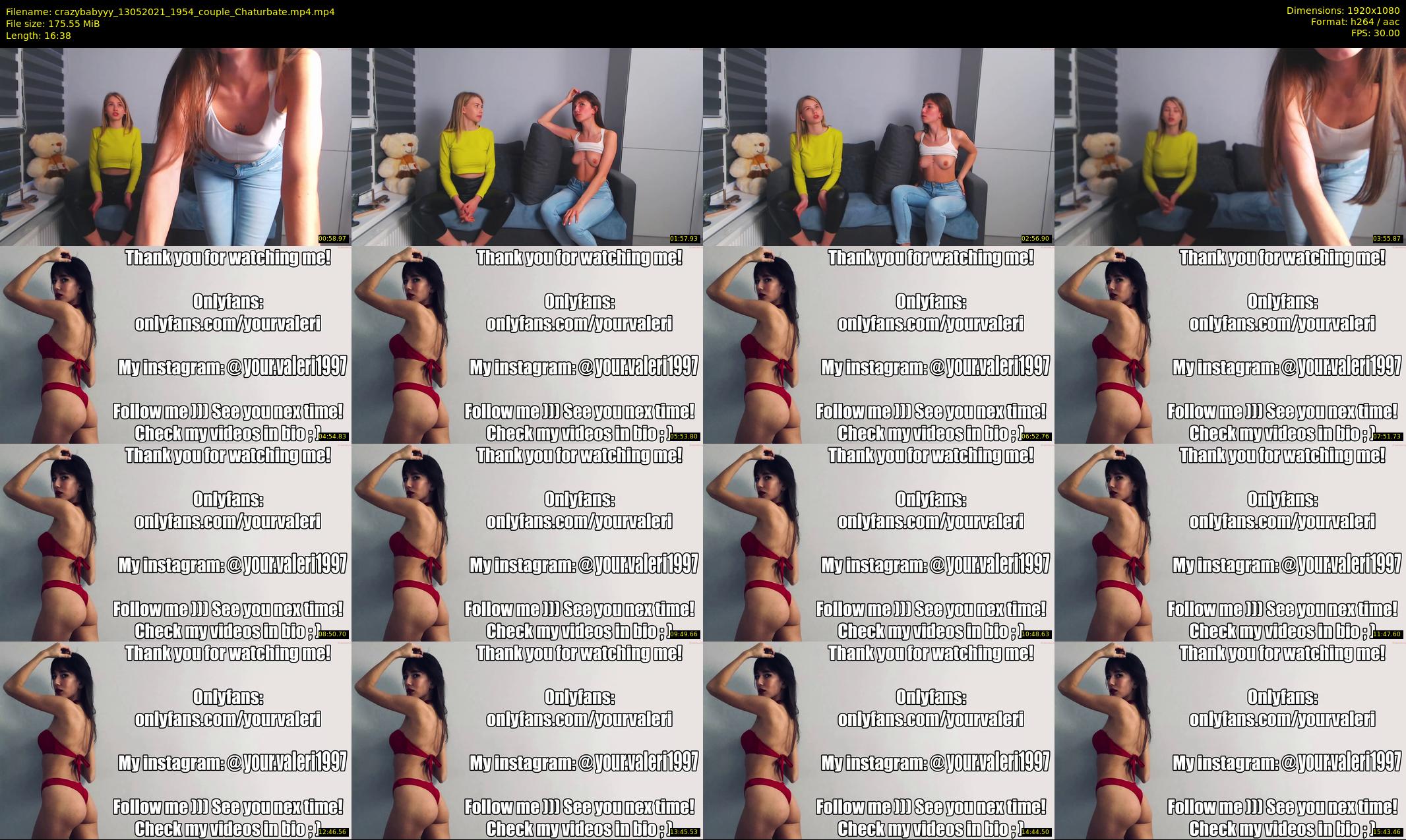 crazybabyyy — 17 minute Chaturbate couple cam show recording, 1080p, May 13, 2021