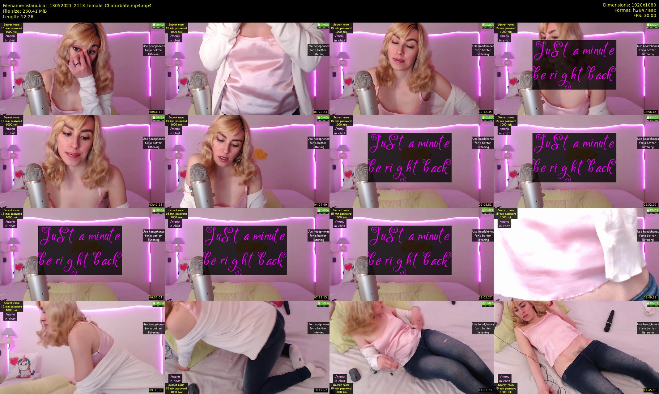 islanublar — 13 minute Chaturbate female cam show recording, 1080p, May 13, 2021