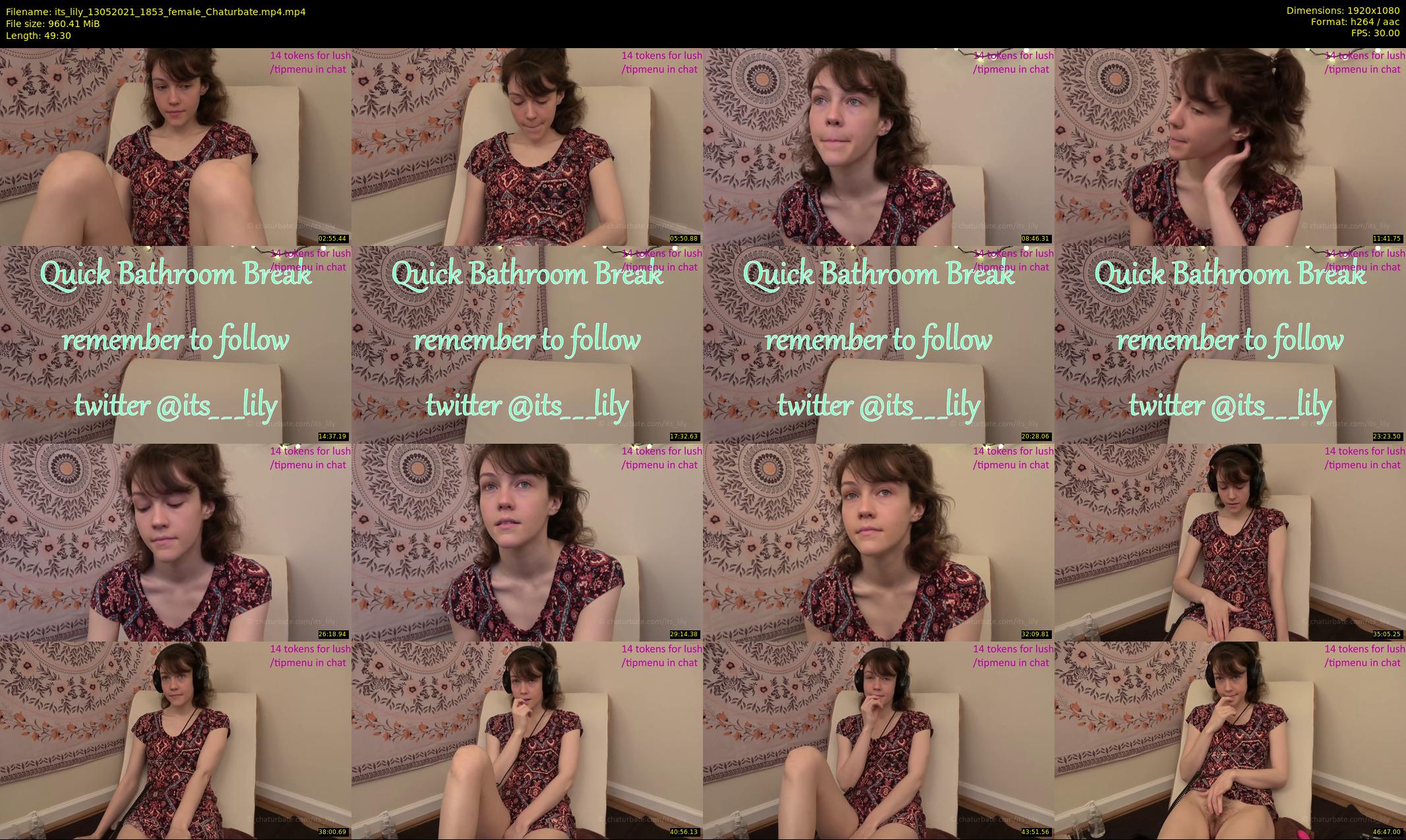 its_lily — 50 minute Chaturbate female cam show recording, 1080p, May 13, 2021