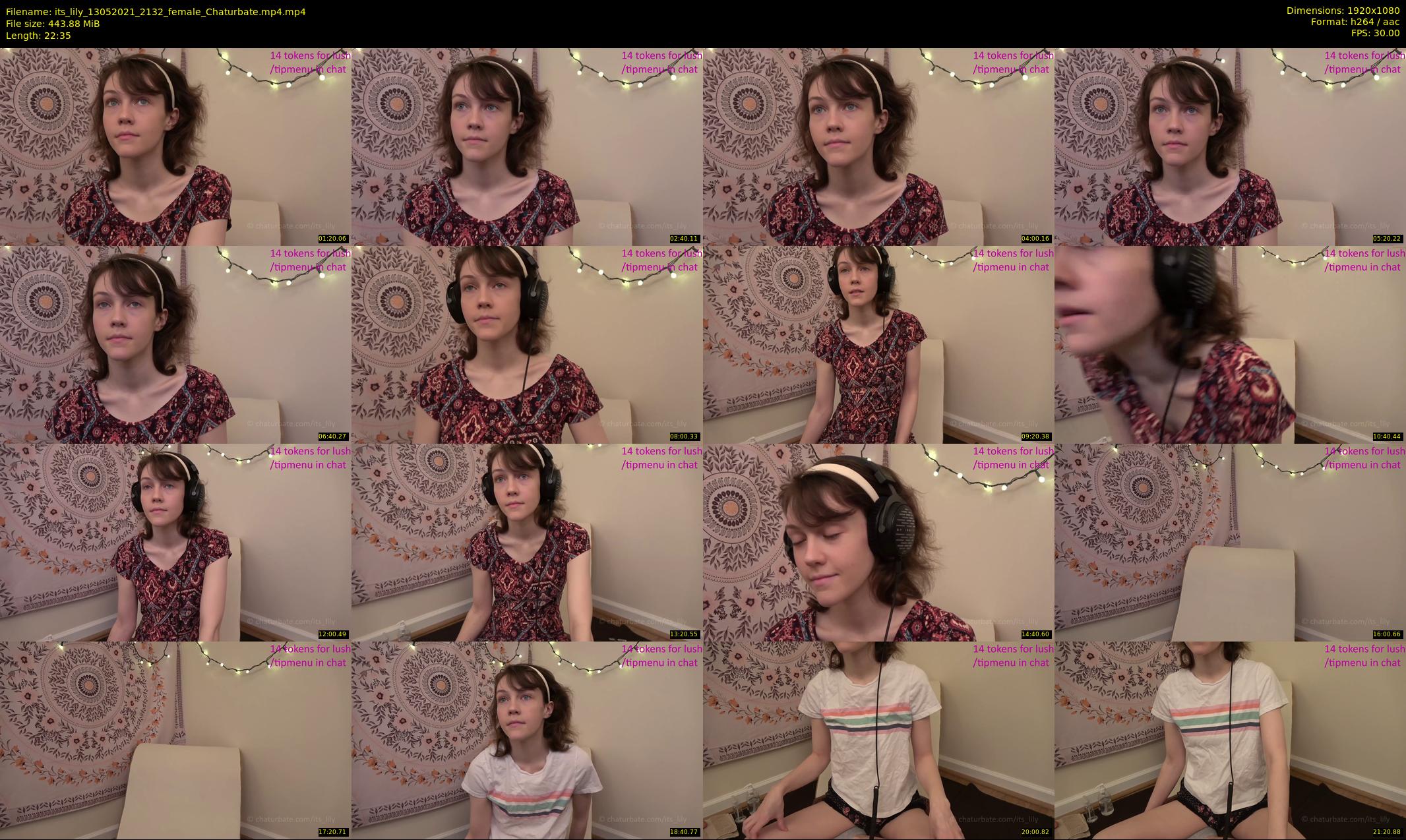 its_lily — 23 minute Chaturbate female cam show recording, 1080p, May 13, 2021