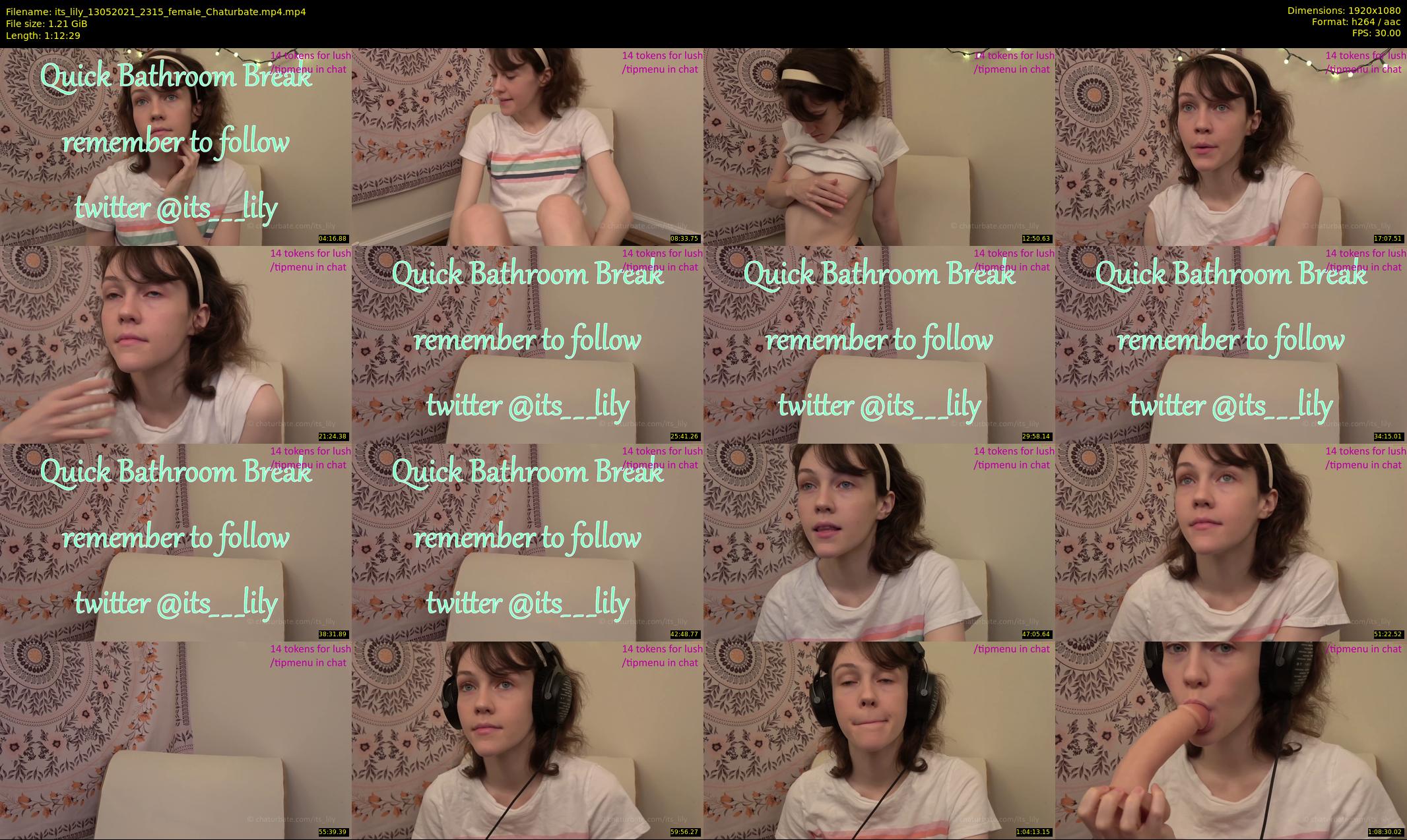 its_lily — 73 minute Chaturbate female cam show recording, 1080p, May 13, 2021