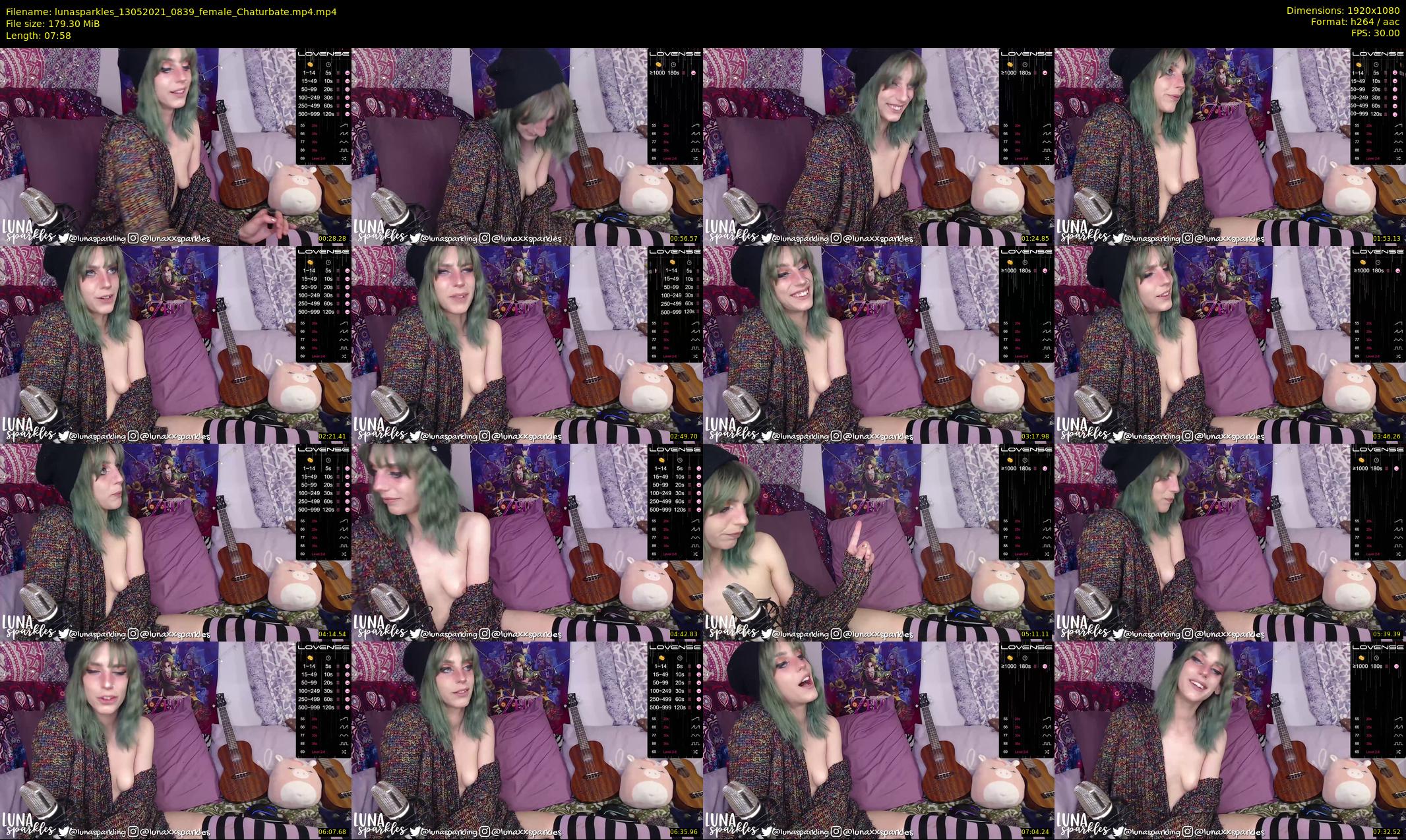 lunasparkles — 8 minute Chaturbate female cam show recording, 1080p, May 13, 2021