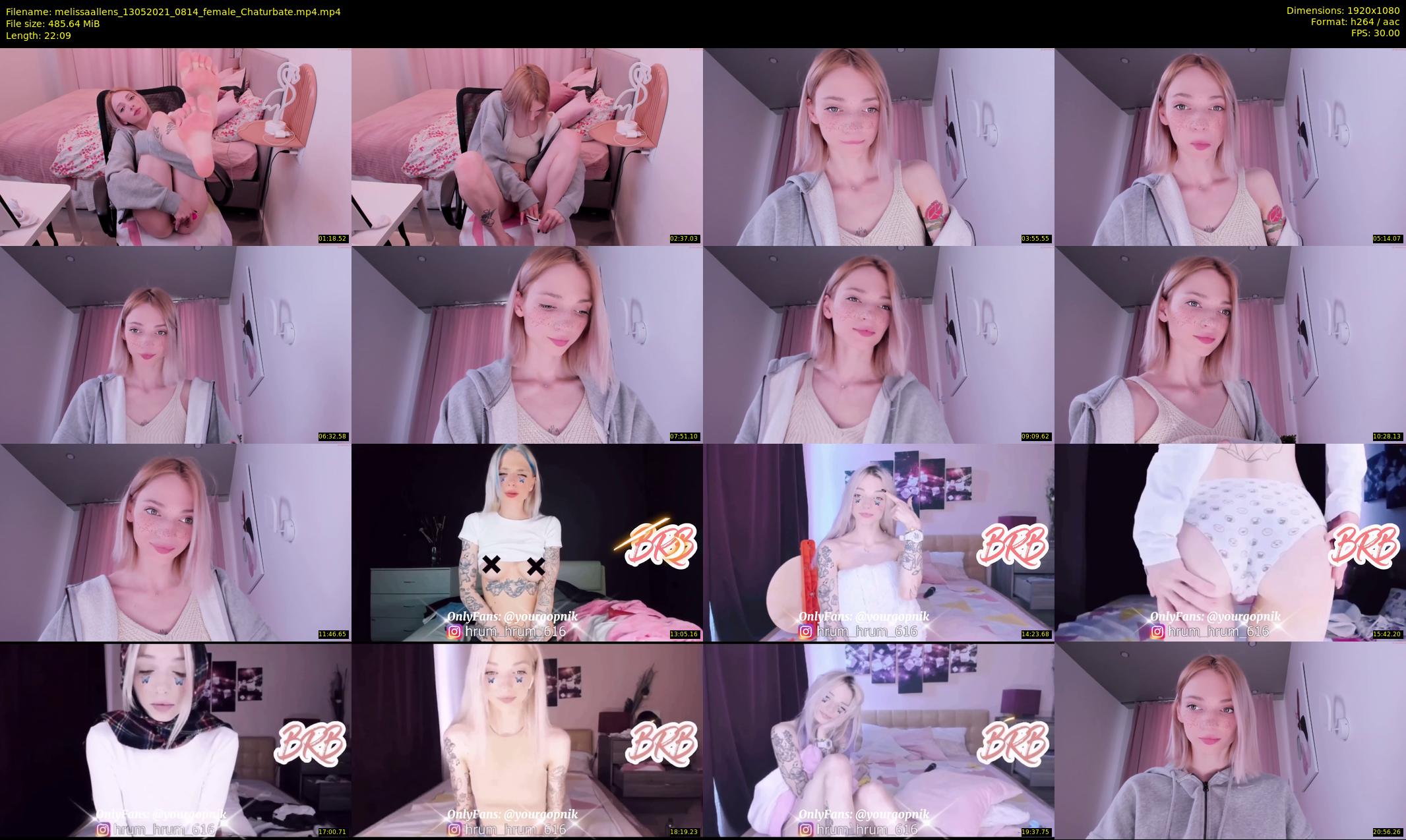 melissaallens — 23 minute Chaturbate female cam show recording, 1080p, May 13, 2021