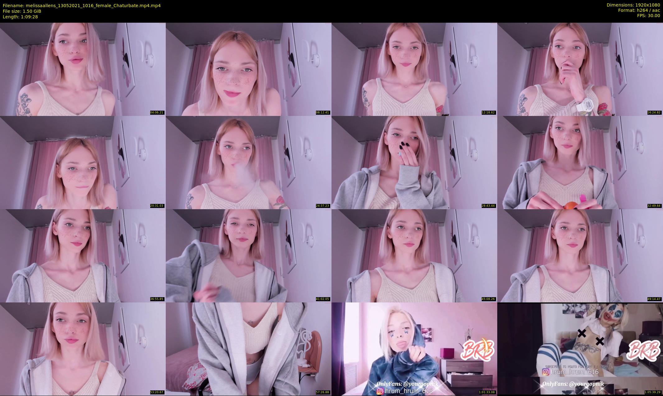 melissaallens — 70 minute Chaturbate female cam show recording, 1080p, May 13, 2021