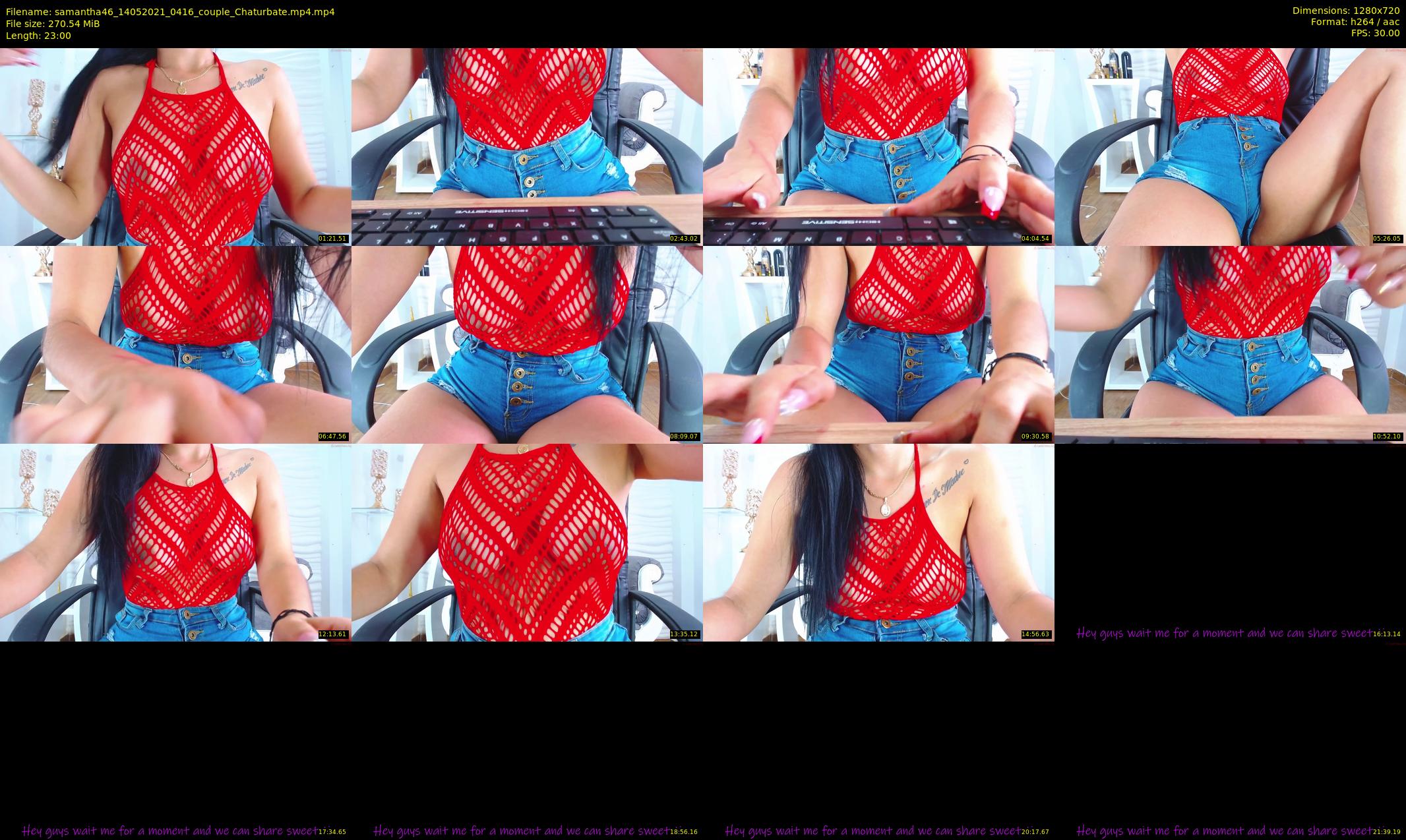 samantha46 — 23 minute Chaturbate female cam show recording, 720p, May 14, 2021