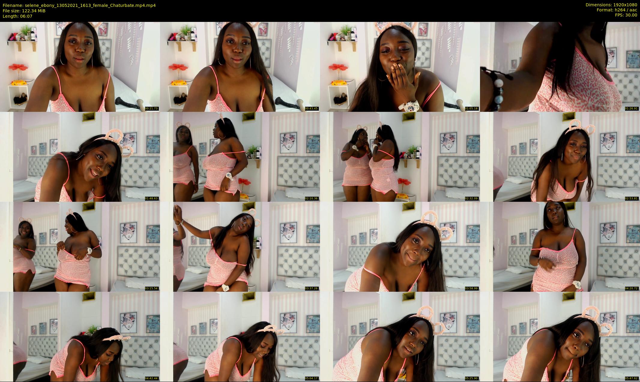 selene_ebony — 7 minute Chaturbate female cam show recording, 1080p, May 13, 2021