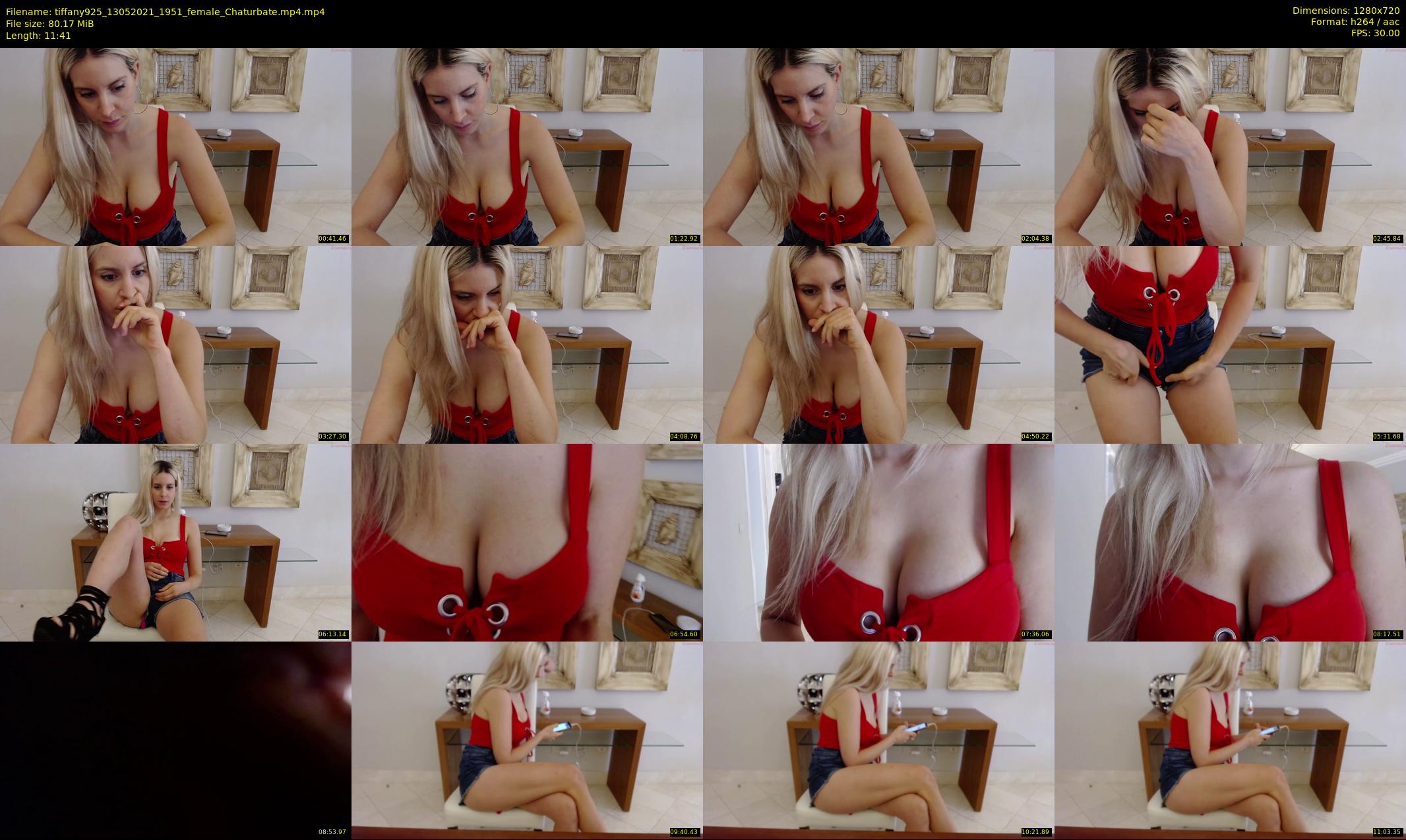 tiffany925 — 12 minute Chaturbate female cam show recording, 720p, May 13, 2021